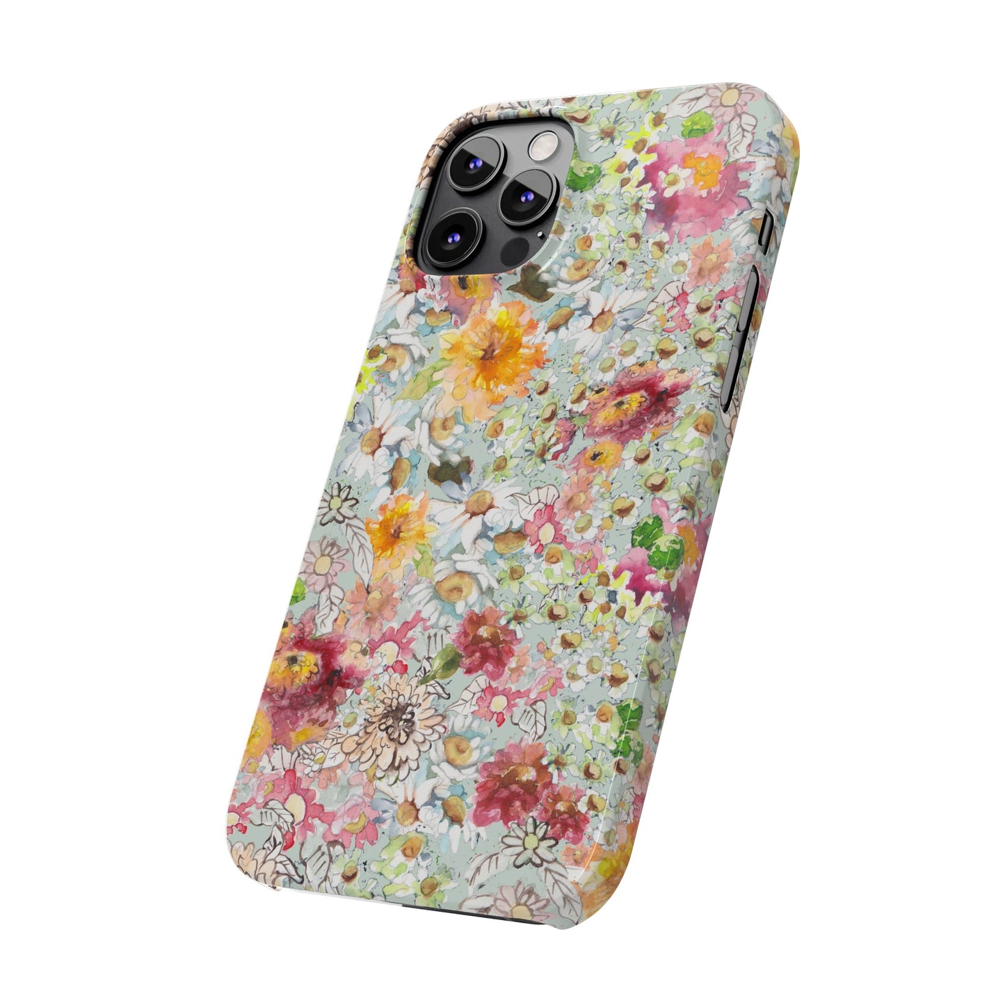 Farmhouse Floral Slim Phone Cases for iPhone