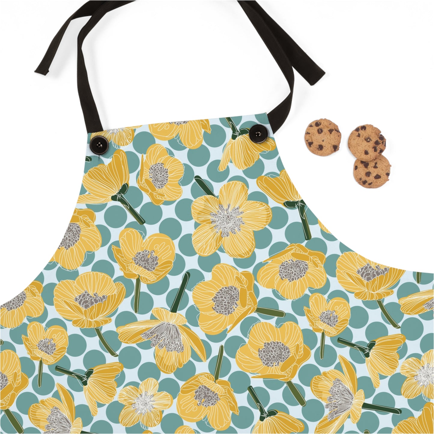 Buttercups and Polka-Dots Apron