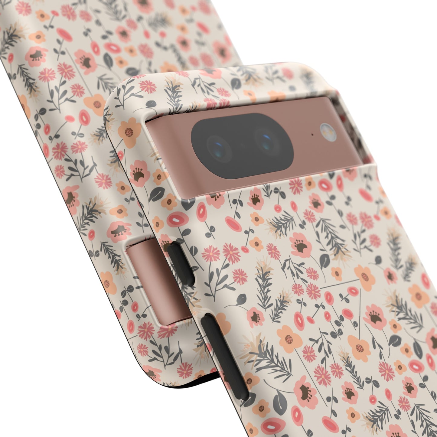 Peach and Cream Wildflowers Tough Cases for Google Pixel