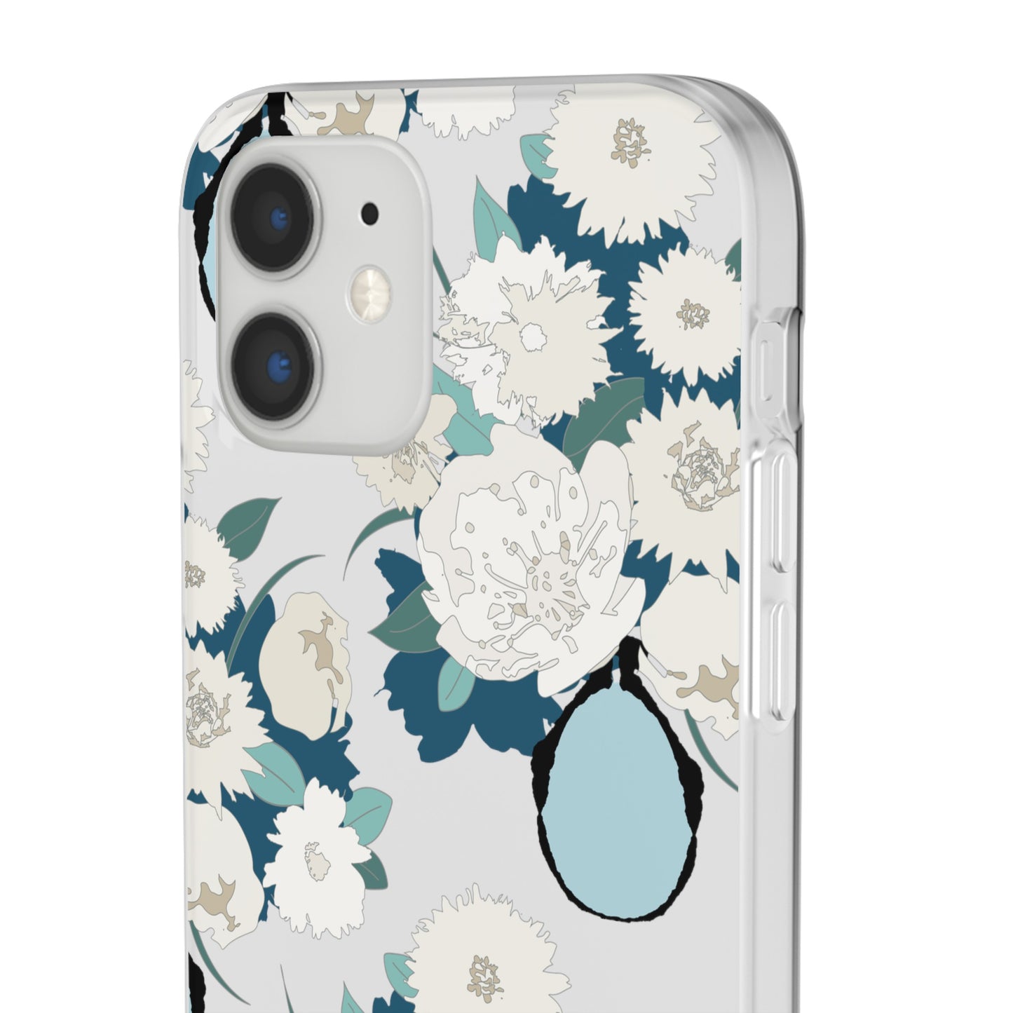 White Flowers in a Vase Flexi Cases for iPhone