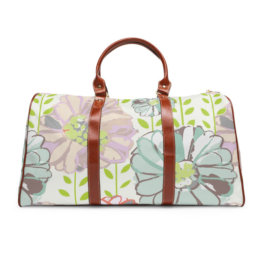 Soft Watercolor Floral Waterproof Travel Bag