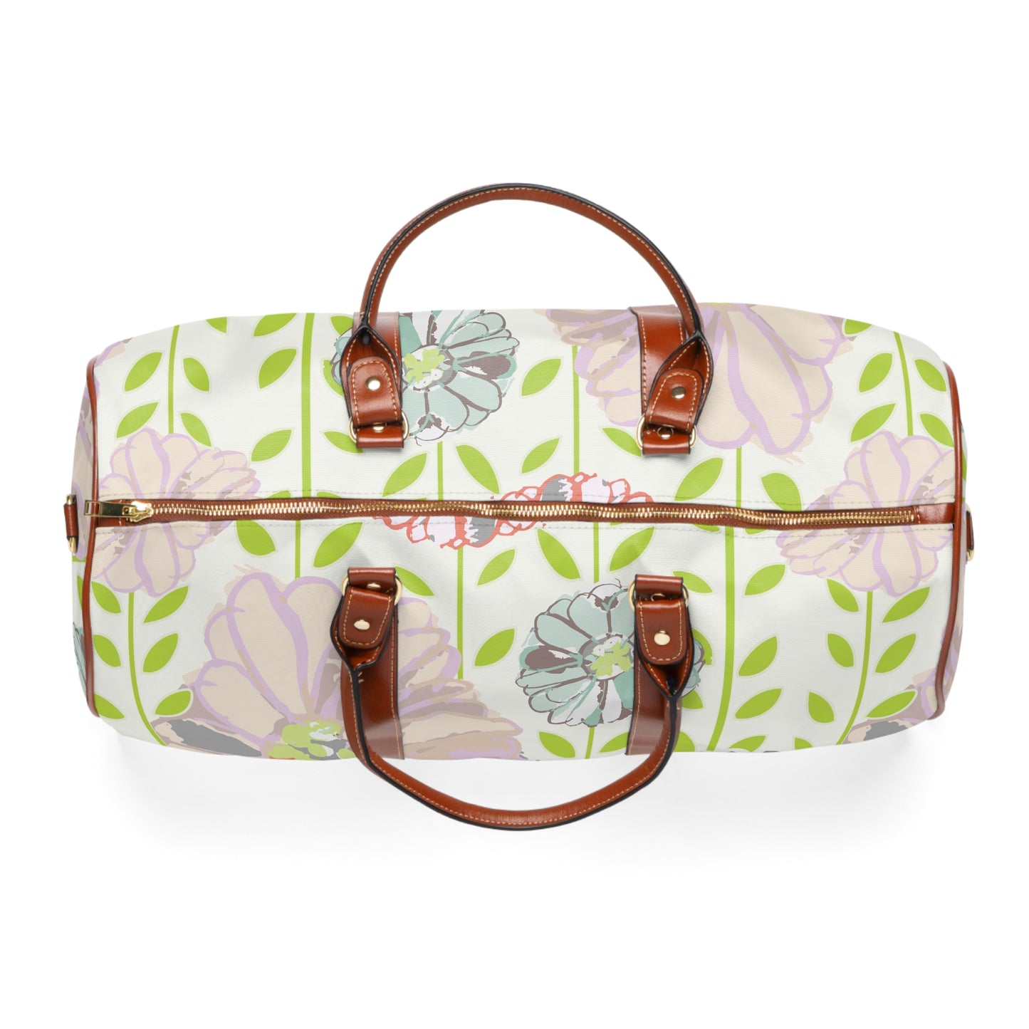 Soft Watercolor Floral Waterproof Travel Bag