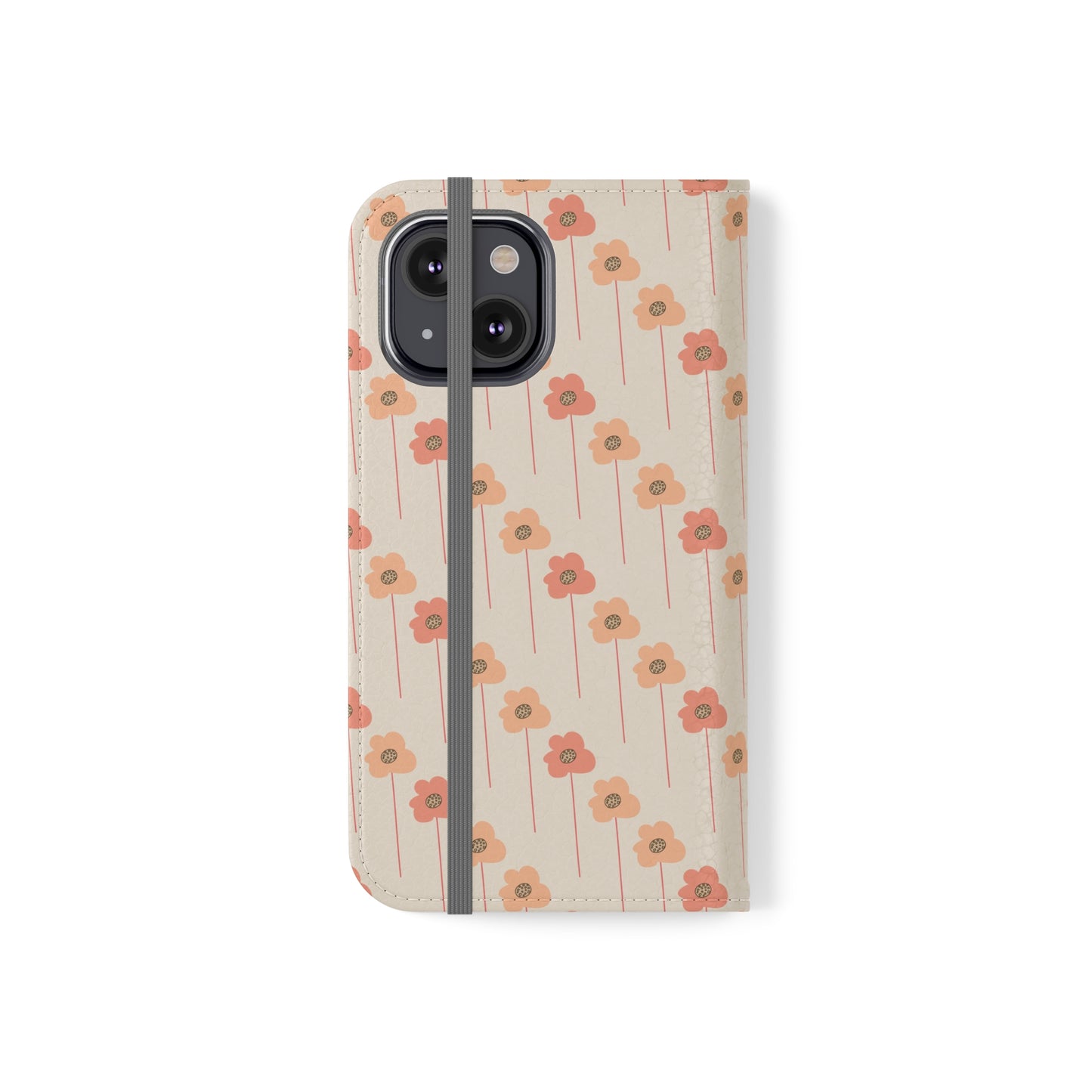 Peach and Cream Wildflowers Flip Cases for iPhone