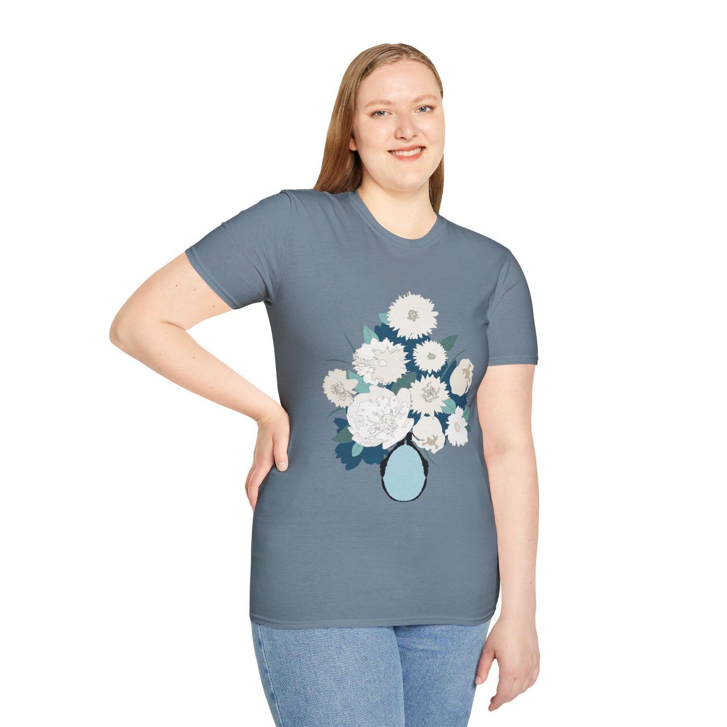 White Flowers Softstyle T-Shirt