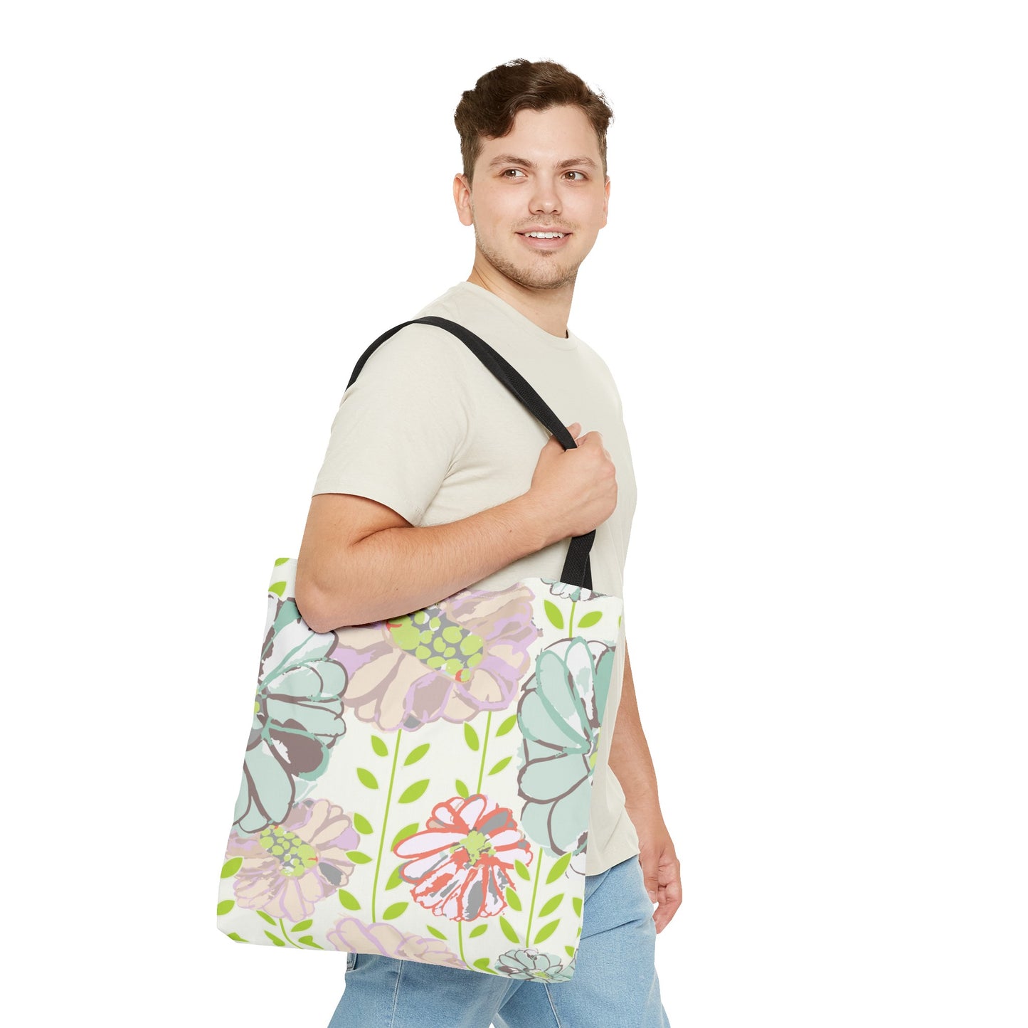 Soft Watercolor Floral Tote Bag