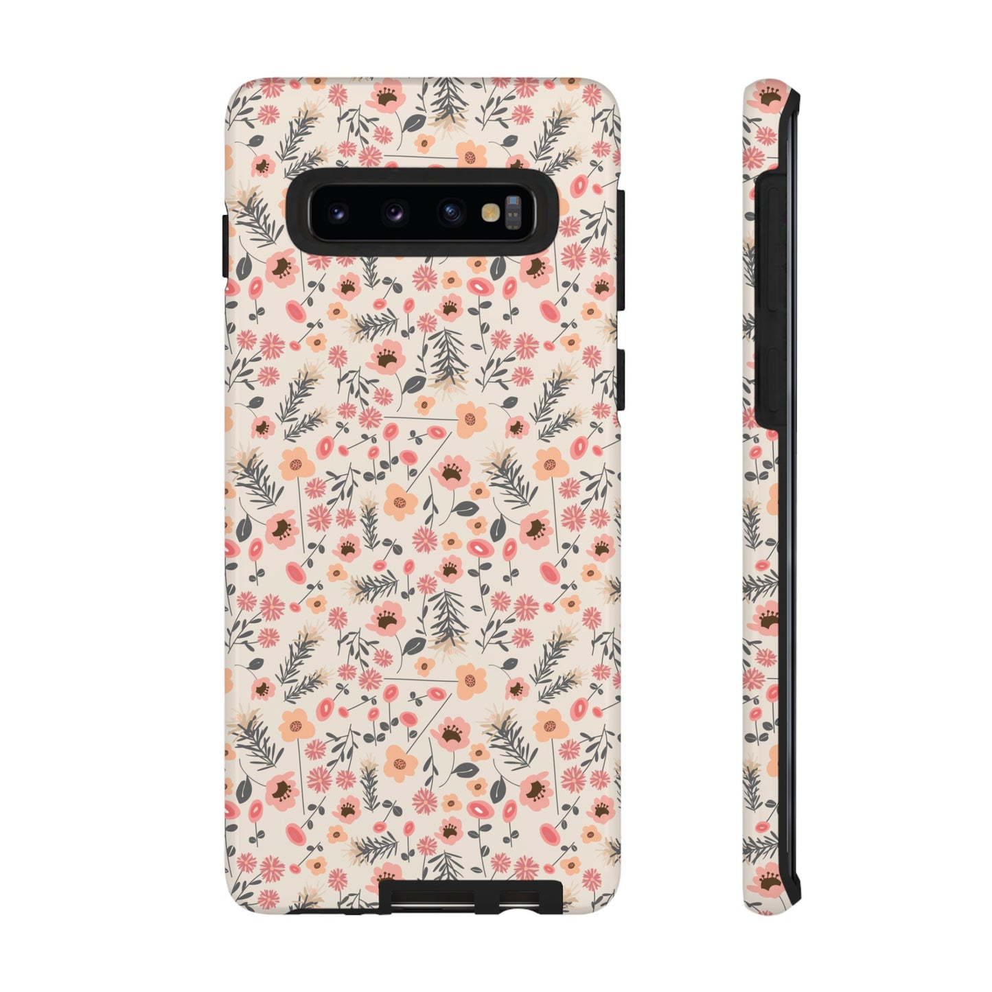 Peach and Cream Wildflowers Tough Cases for Samsung