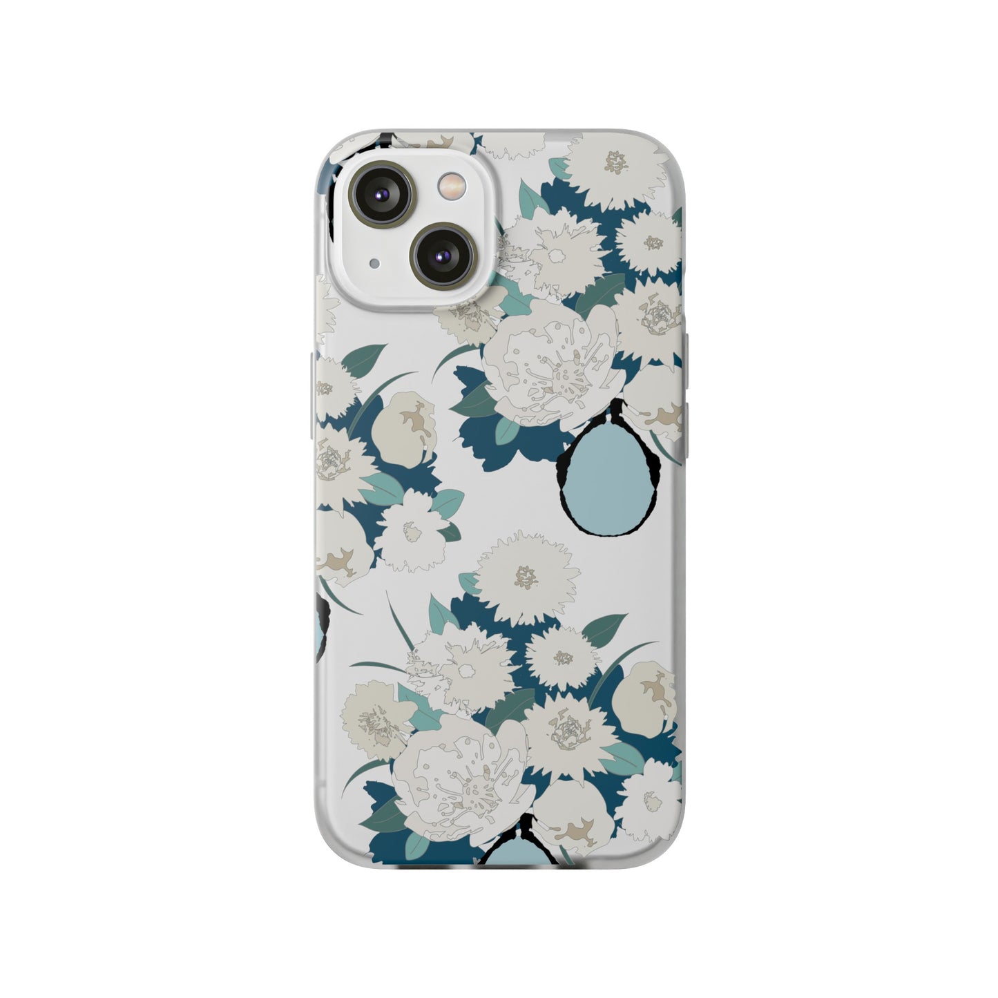 White Flowers in a Vase Flexi Cases for iPhone