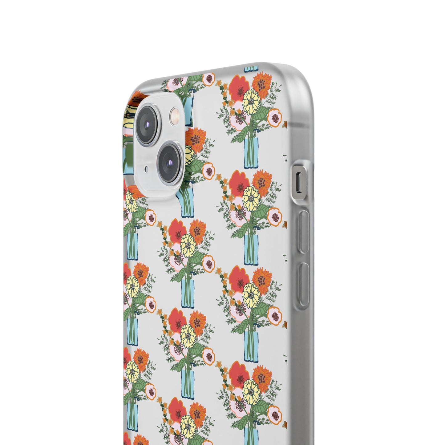 Colorful Flowers in a Vase Flexi Cases for iPhone