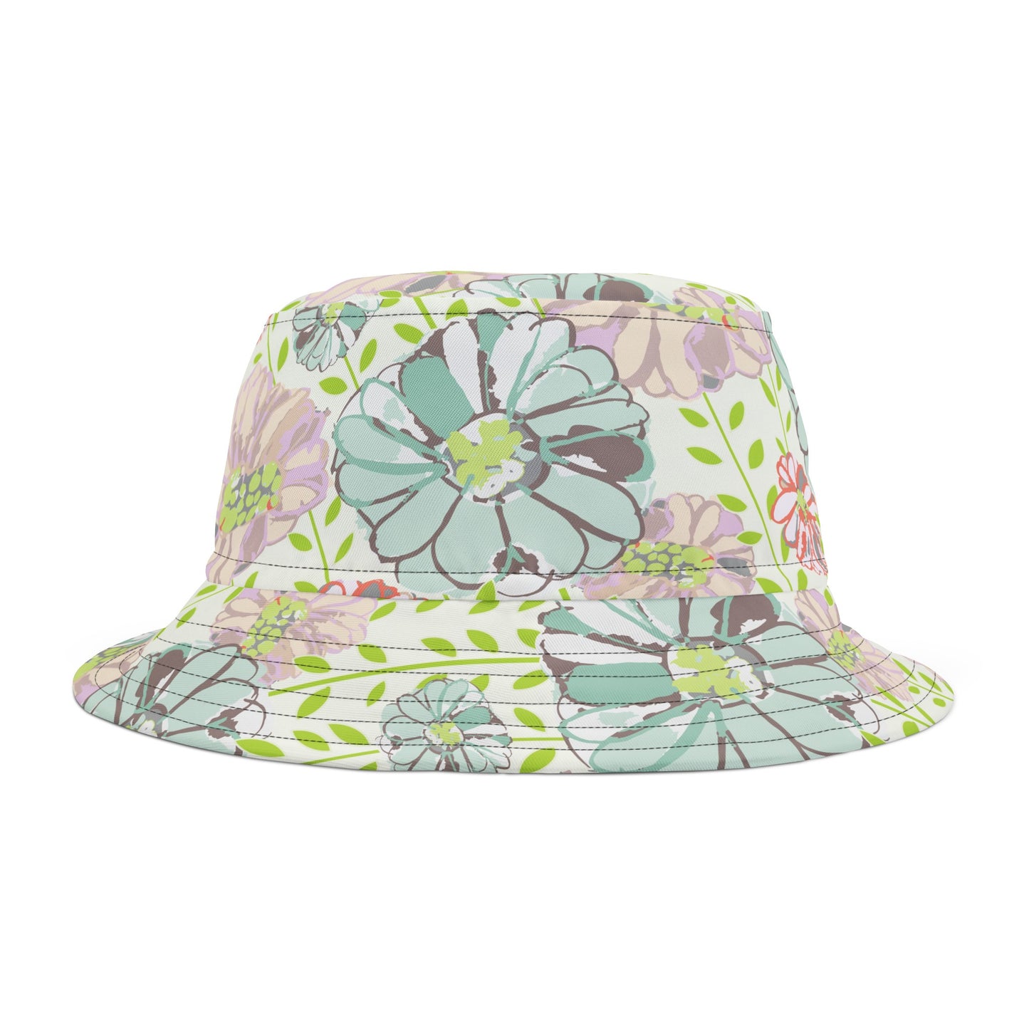 Soft Watercolor Floral Bucket Hat