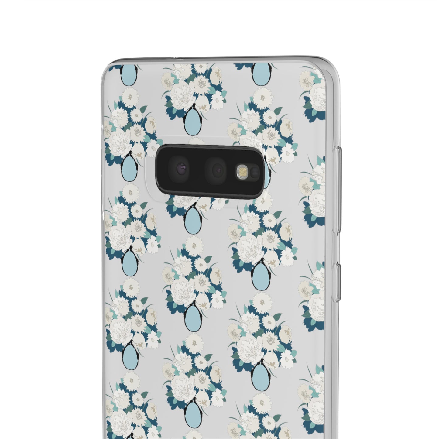 White Flowers in Vase Flexi Cases for Samsung