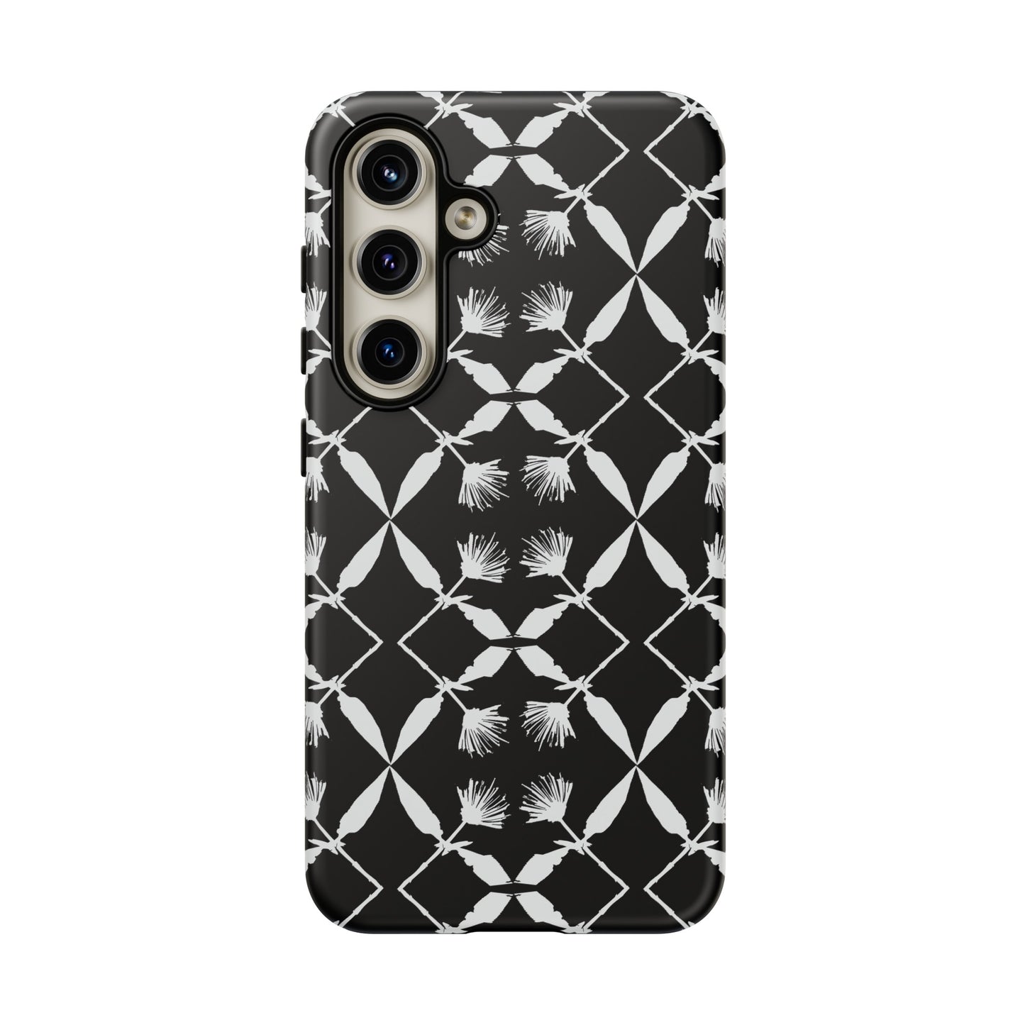 Black and White Floral Tough Cases for Google Pixel