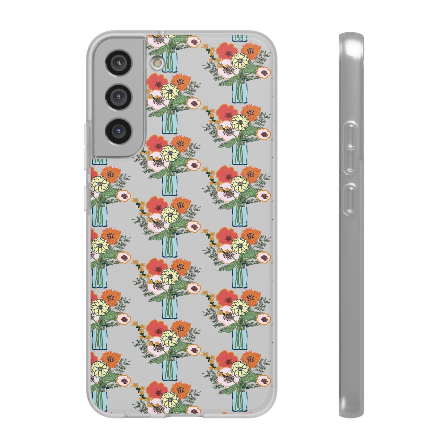 Colorful Flowers in a Vase Flexi Cases for Samsung