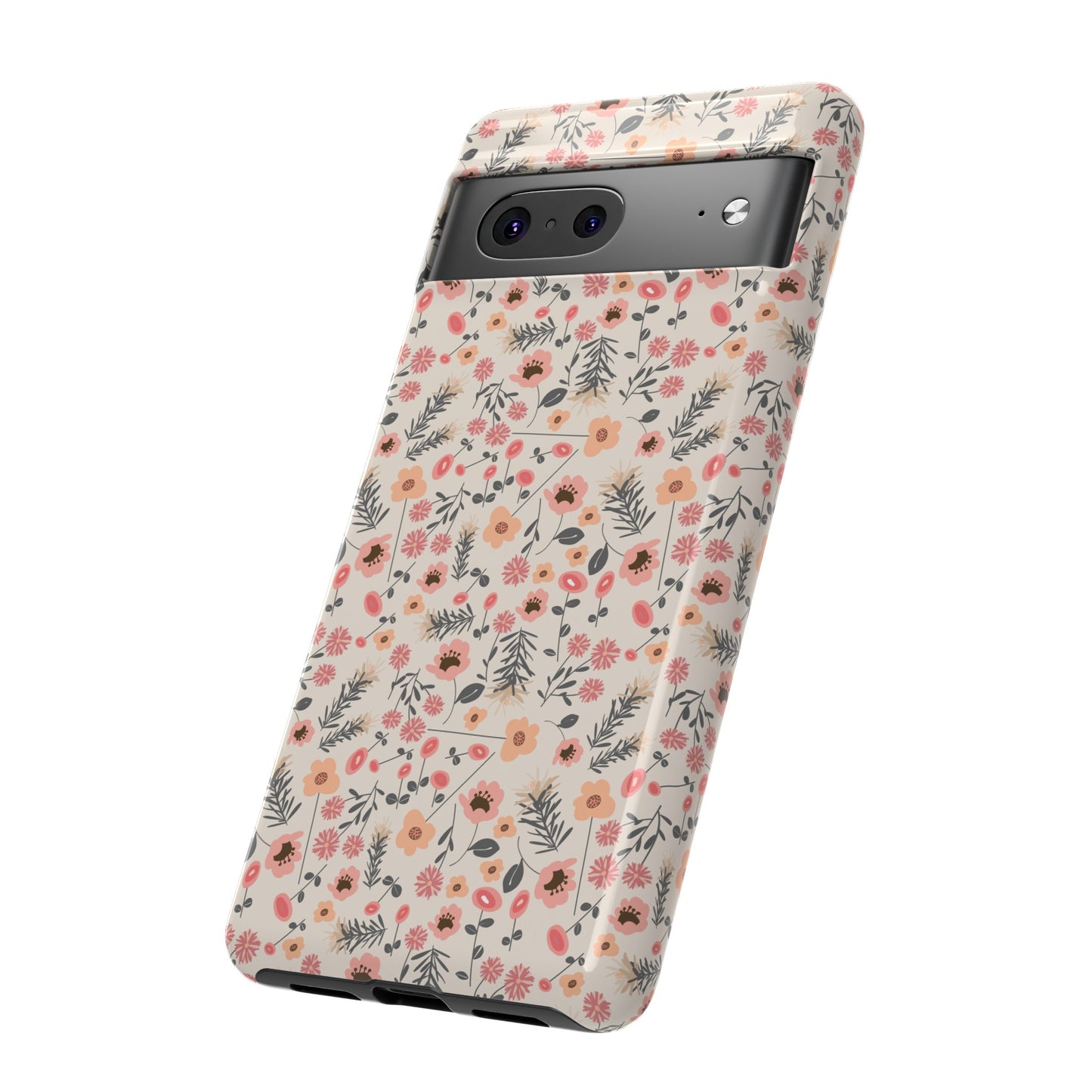 Peach and Cream Wildflowers Tough Cases for Google Pixel