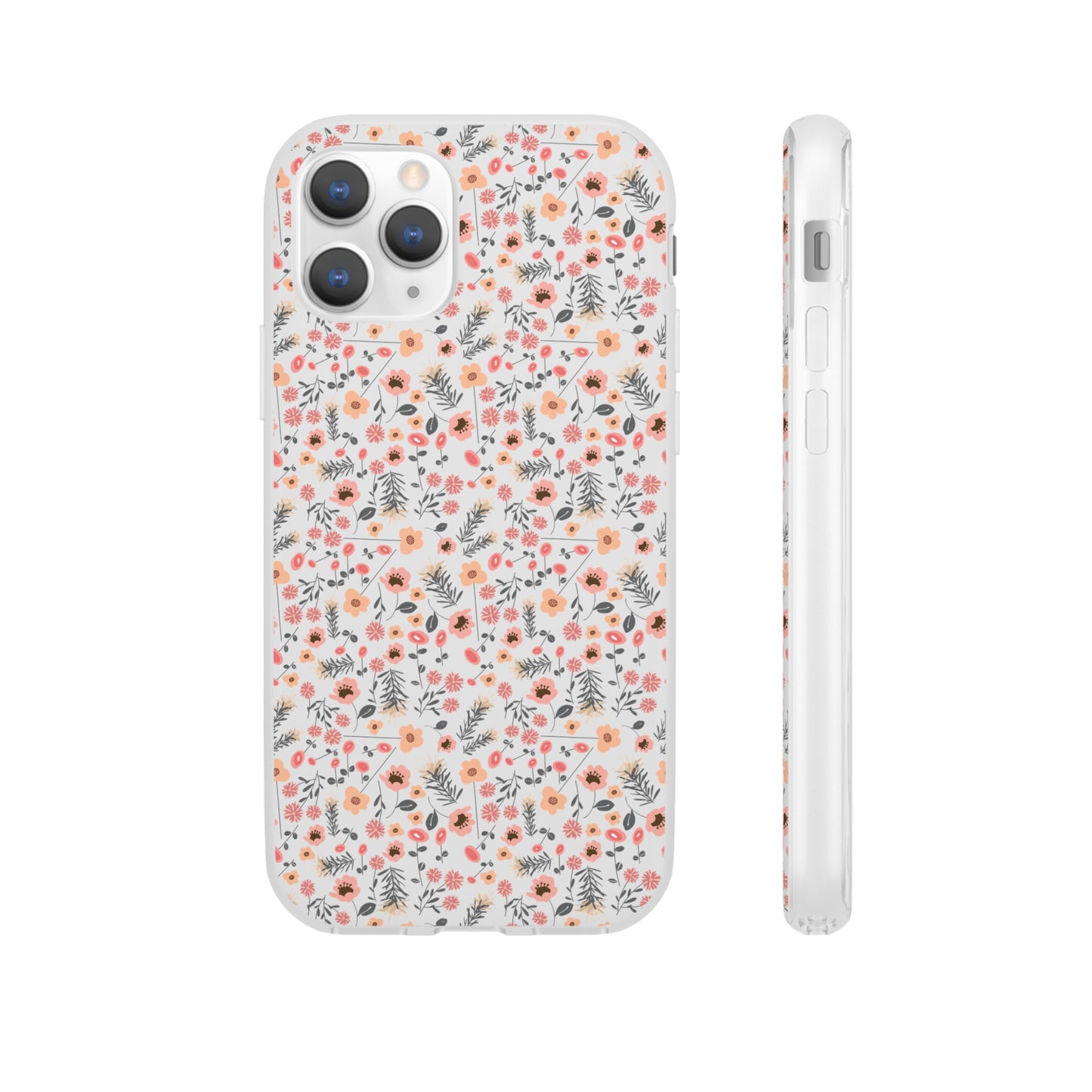 Peach Wildflowers Flexi Cases for iPhone