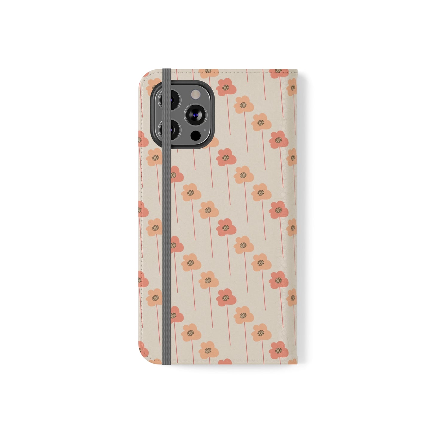 Peach and Cream Wildflowers Flip Cases for iPhone