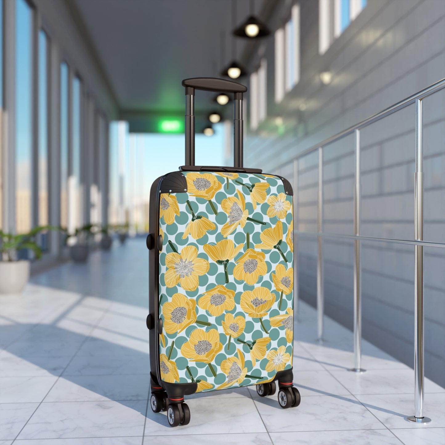 Buttercups and Polka Dots Suitcase