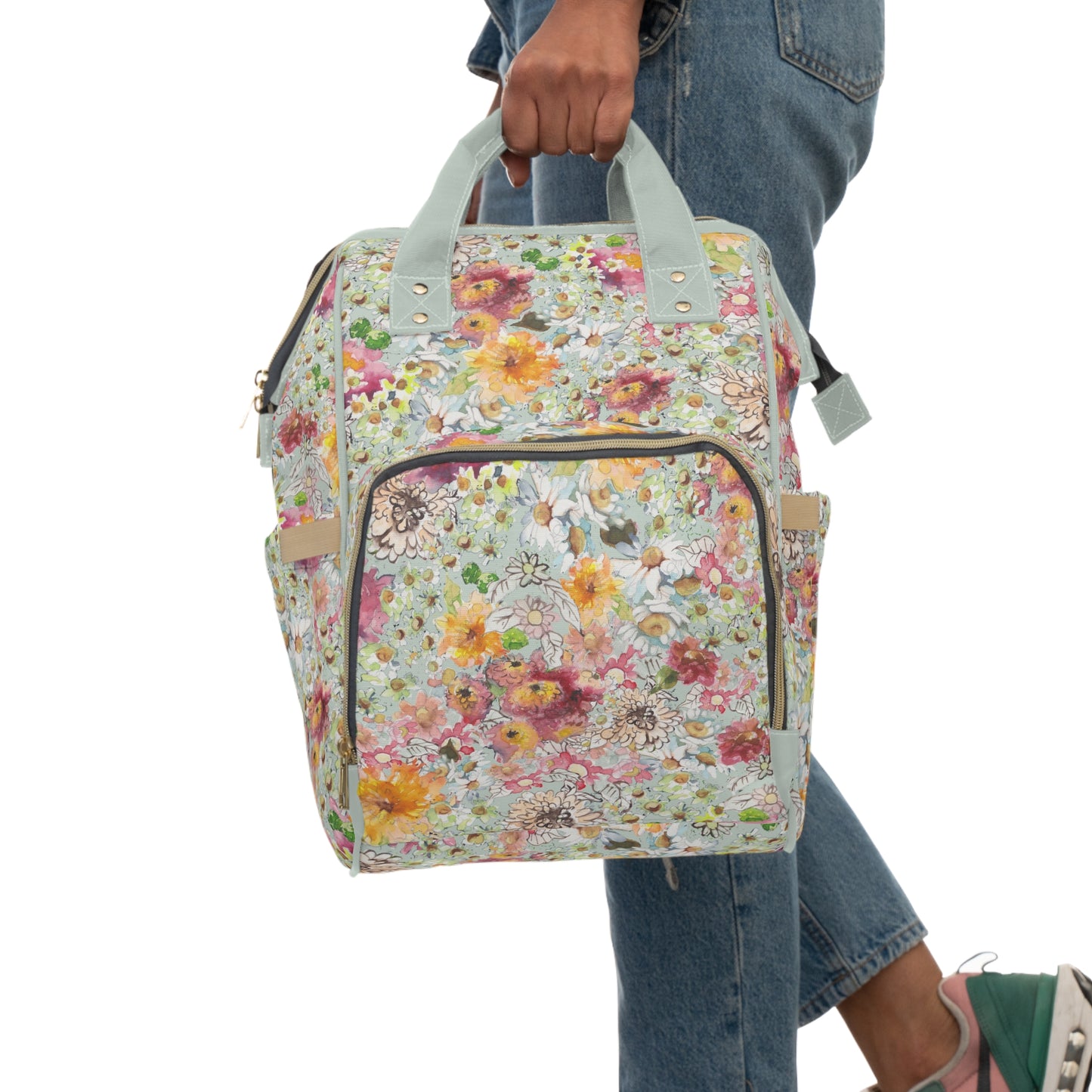 Farmhouse Floral Multifunctional Diaper Backpack