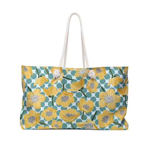 Buttercups and Polka Dots Weekender Bag