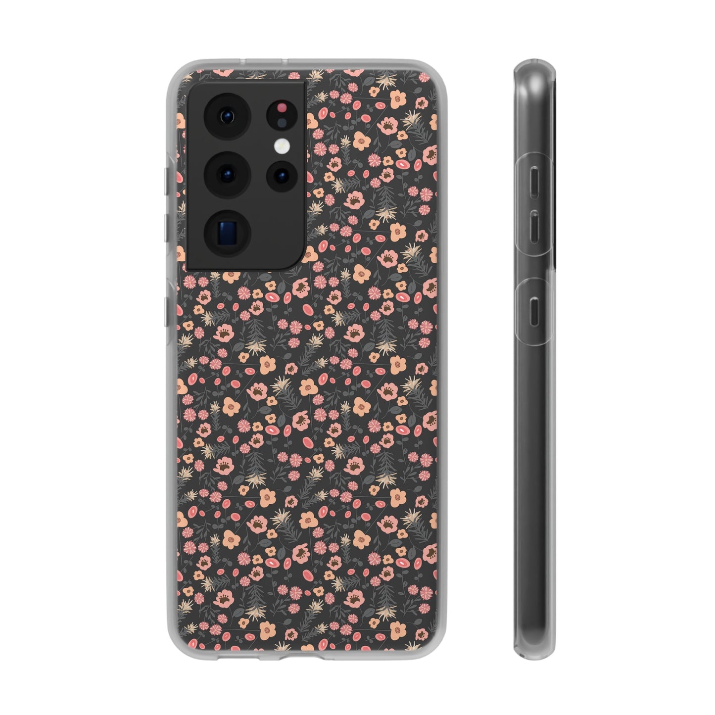 Peach Wildflowers Flexi Cases for Samsung