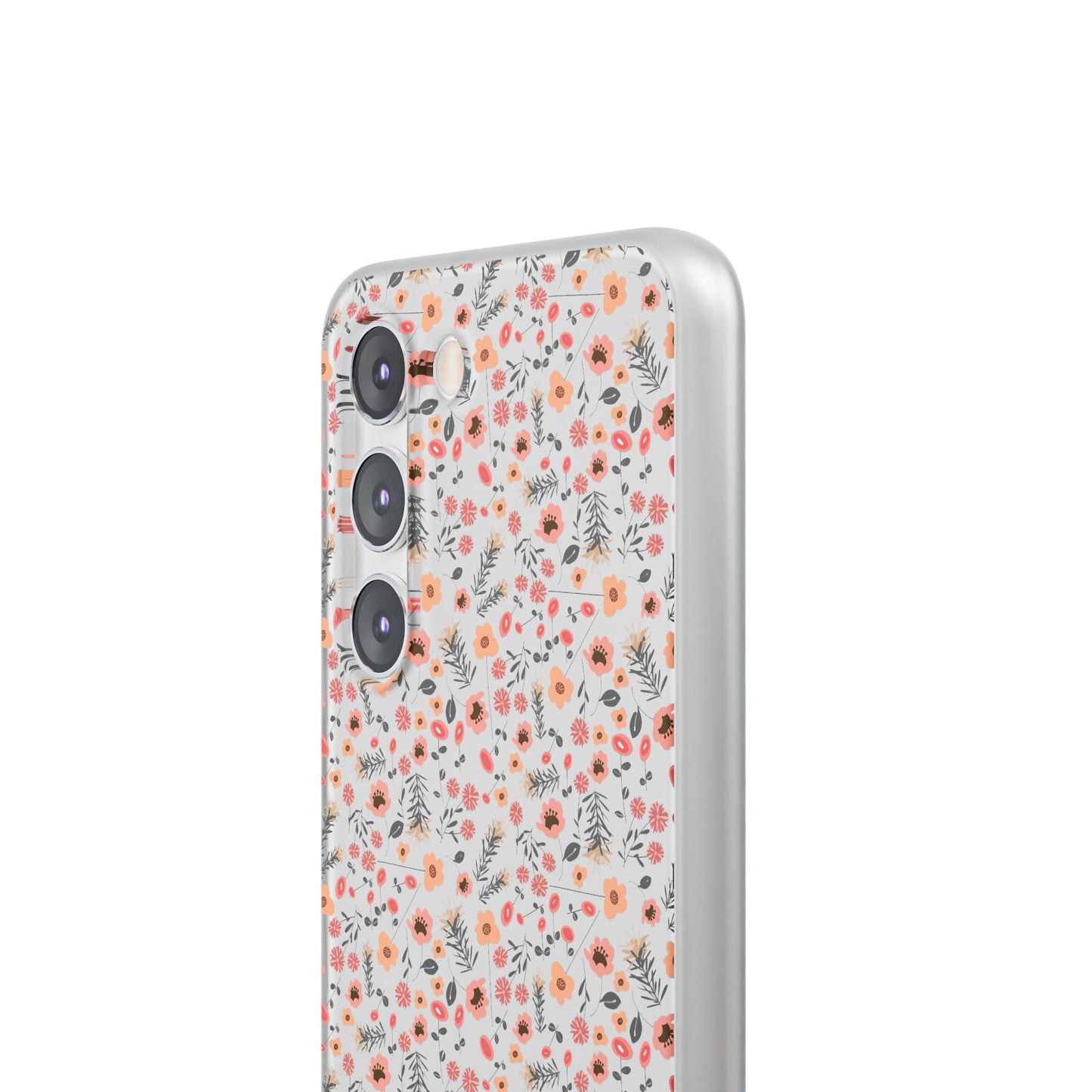 Peach Wildflowers Flexi Cases for Samsung