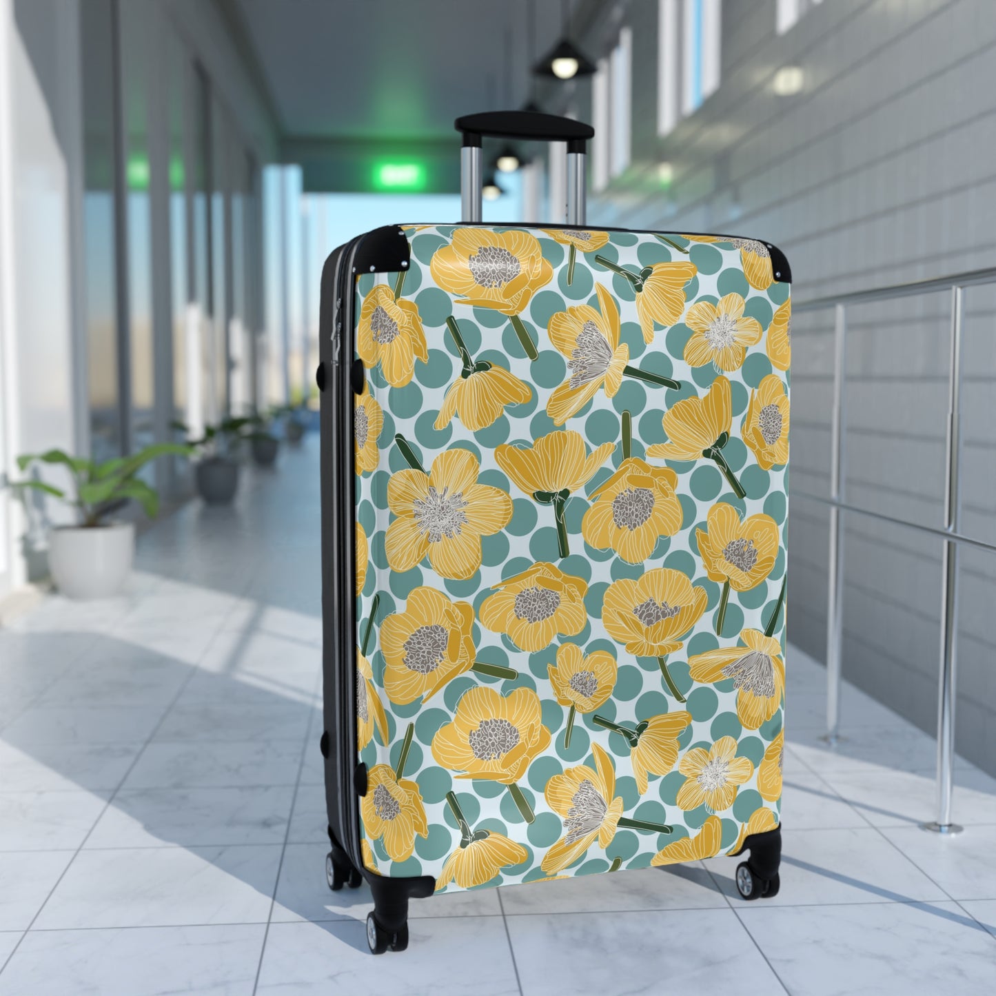 Buttercups and Polka Dots Suitcase