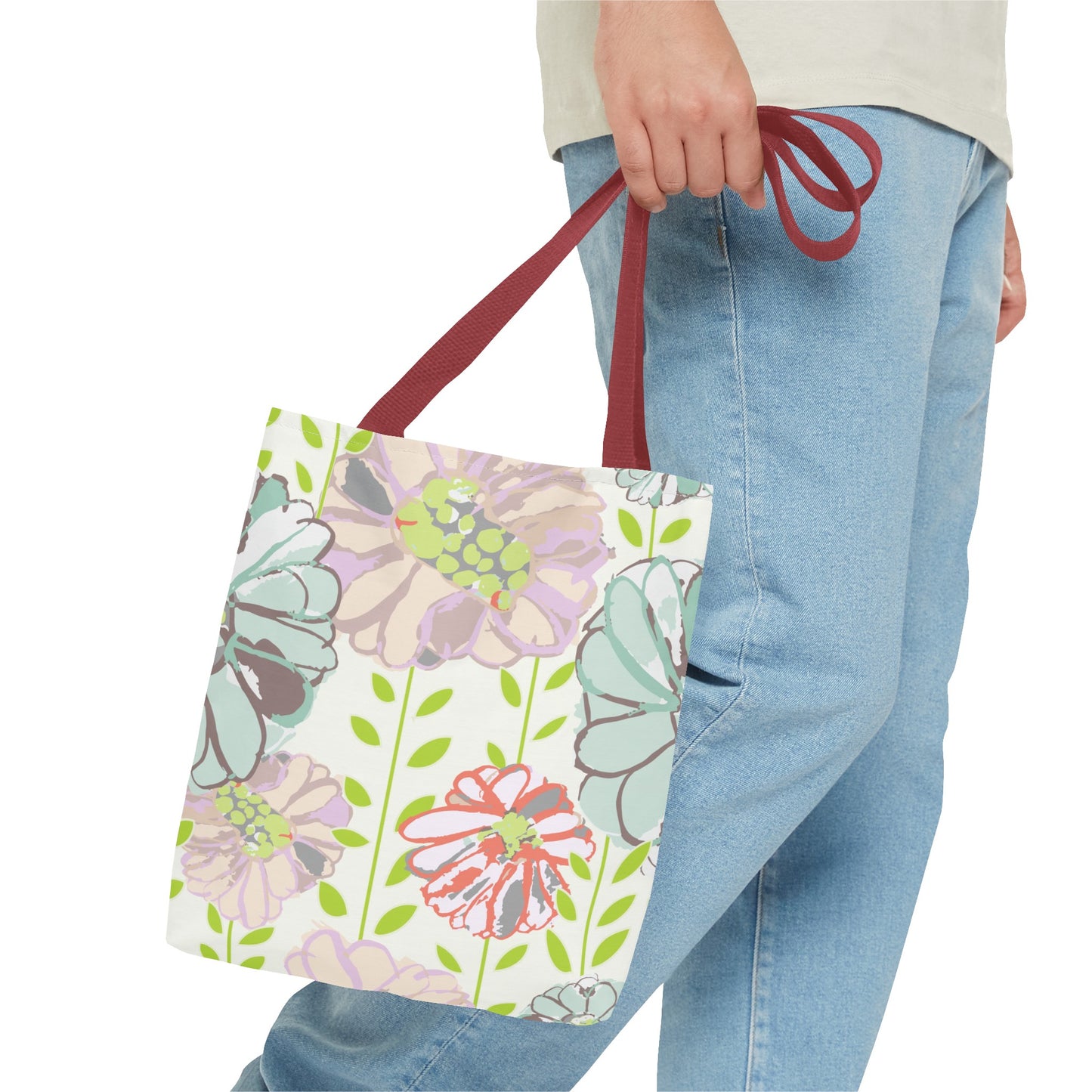 Soft Watercolor Floral Tote Bag