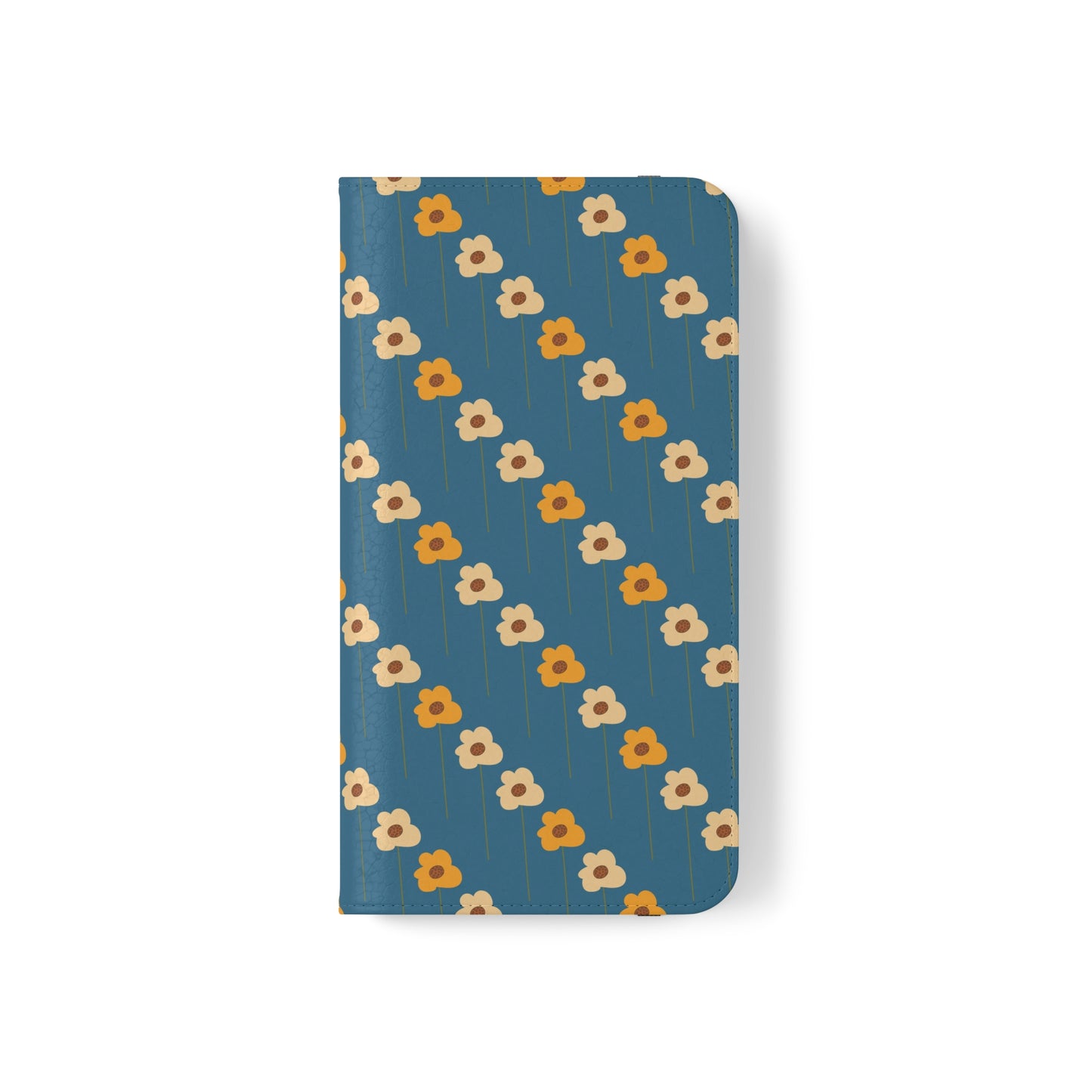 Yellow Wildflowers on Blue Flip Cases for iPhone