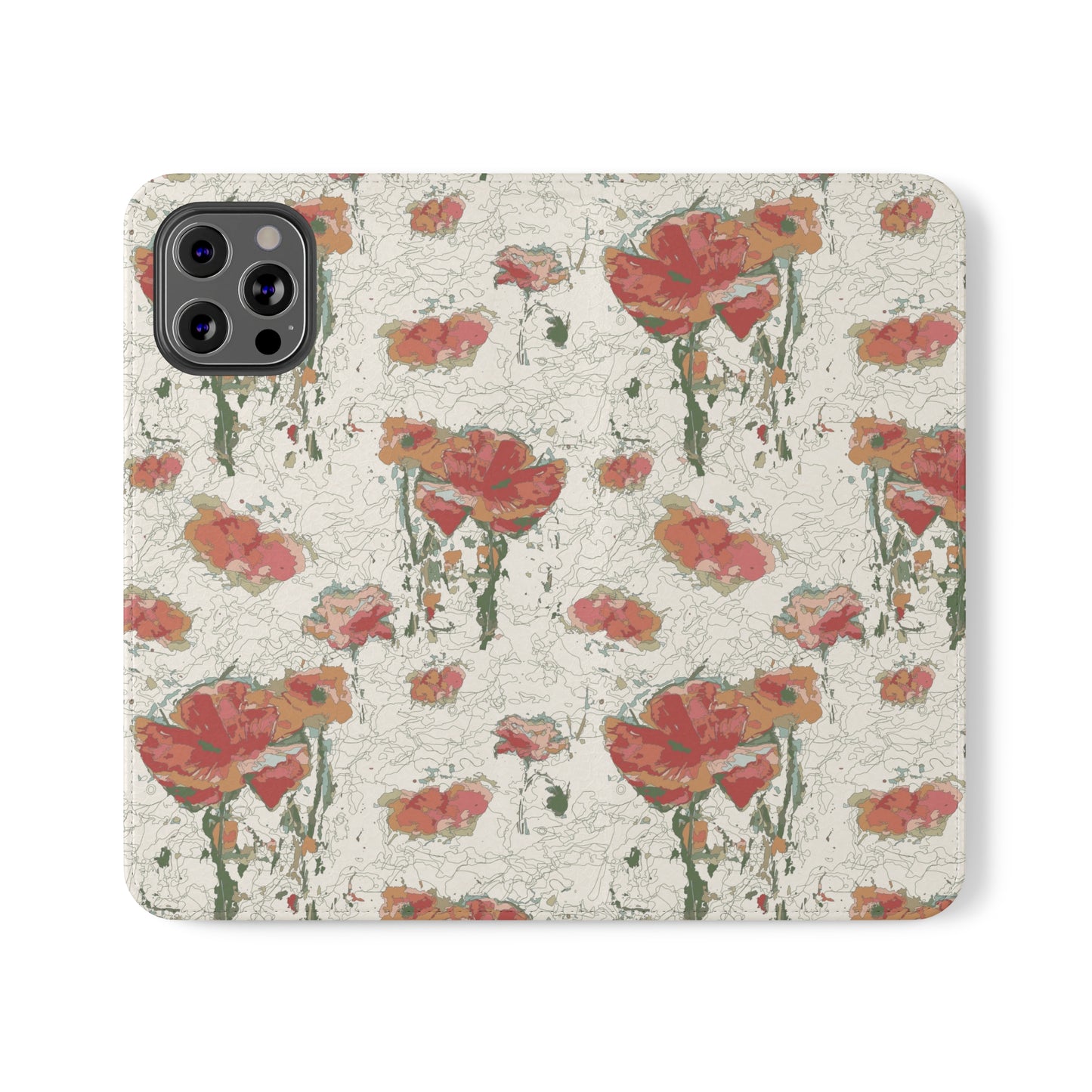 Orange Poppies Flip Cases for iPhone