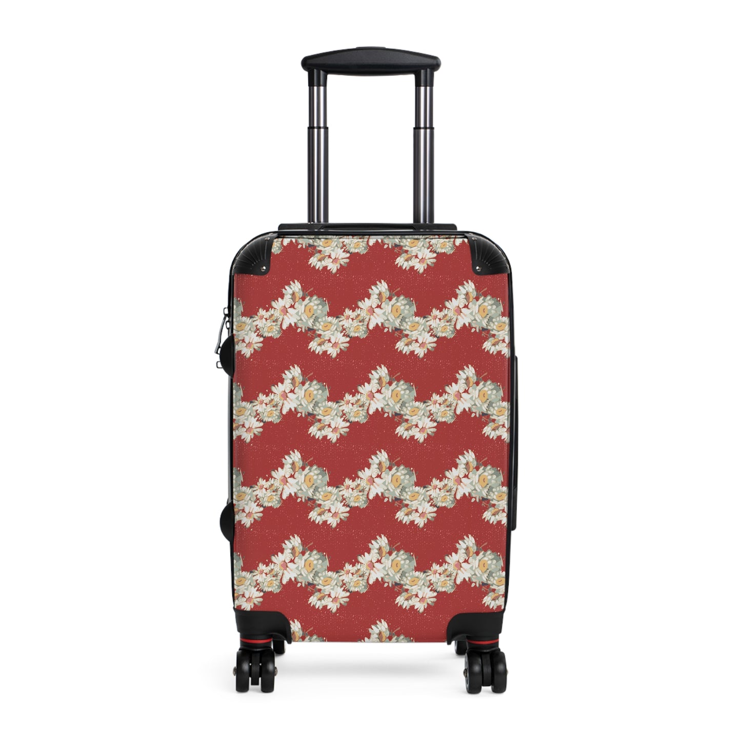 Daisies, Zig Zag Stripe Suitcase