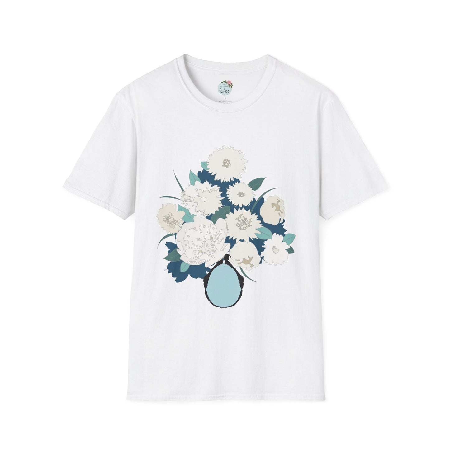 White Flowers Softstyle T-Shirt