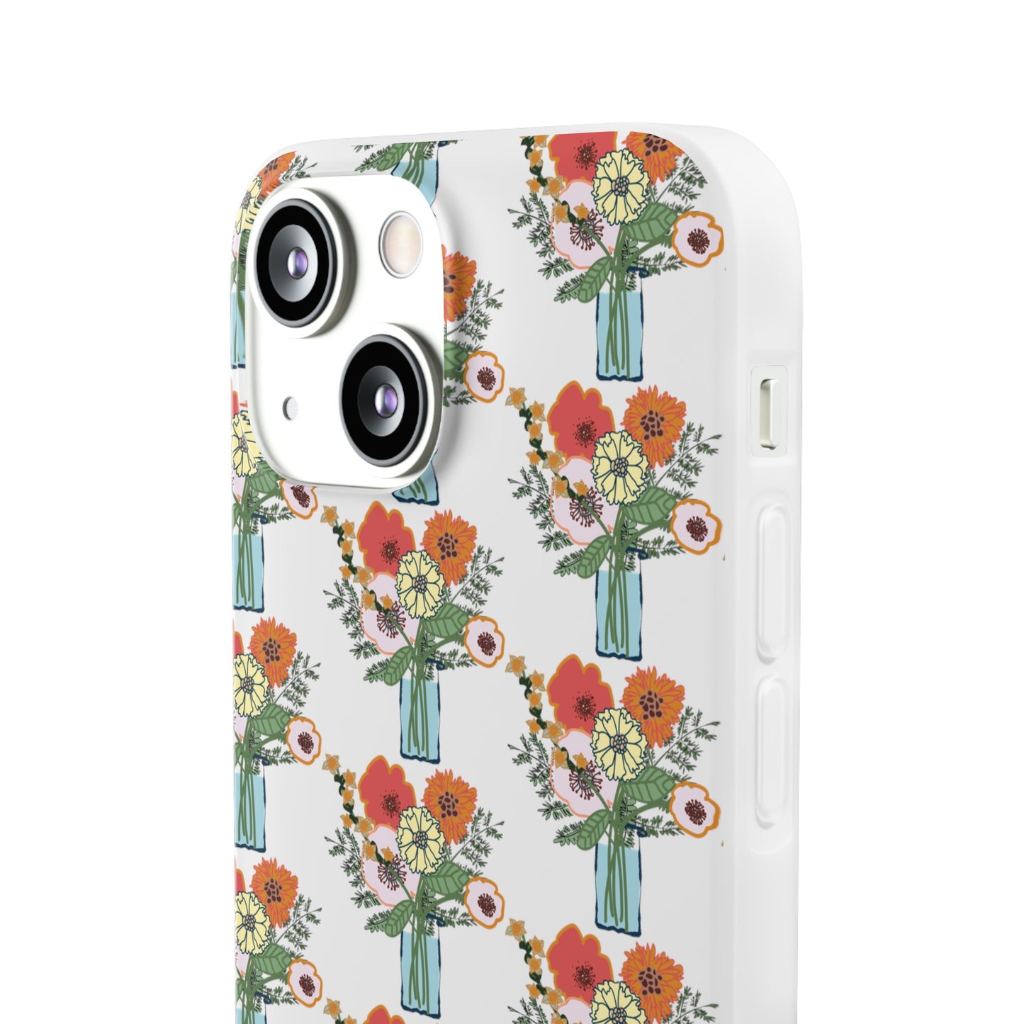 Colorful Flowers in a Vase Flexi Cases for iPhone