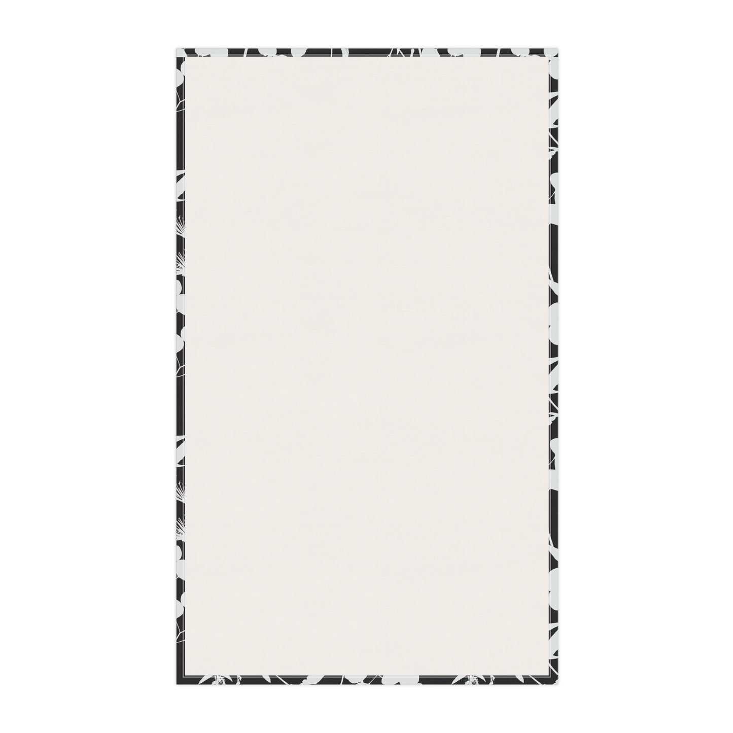 Black and White Floral Kitchen Towel