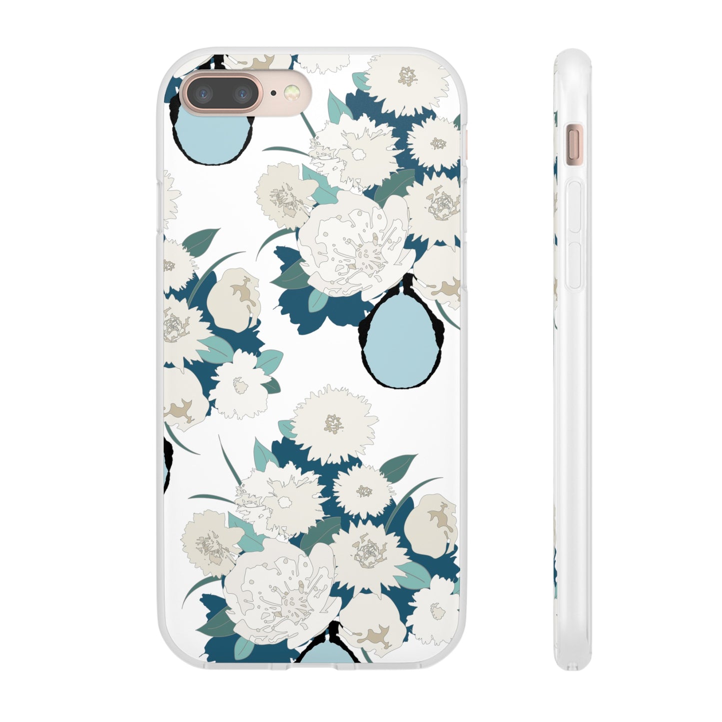 White Flowers in a Vase Flexi Cases for iPhone