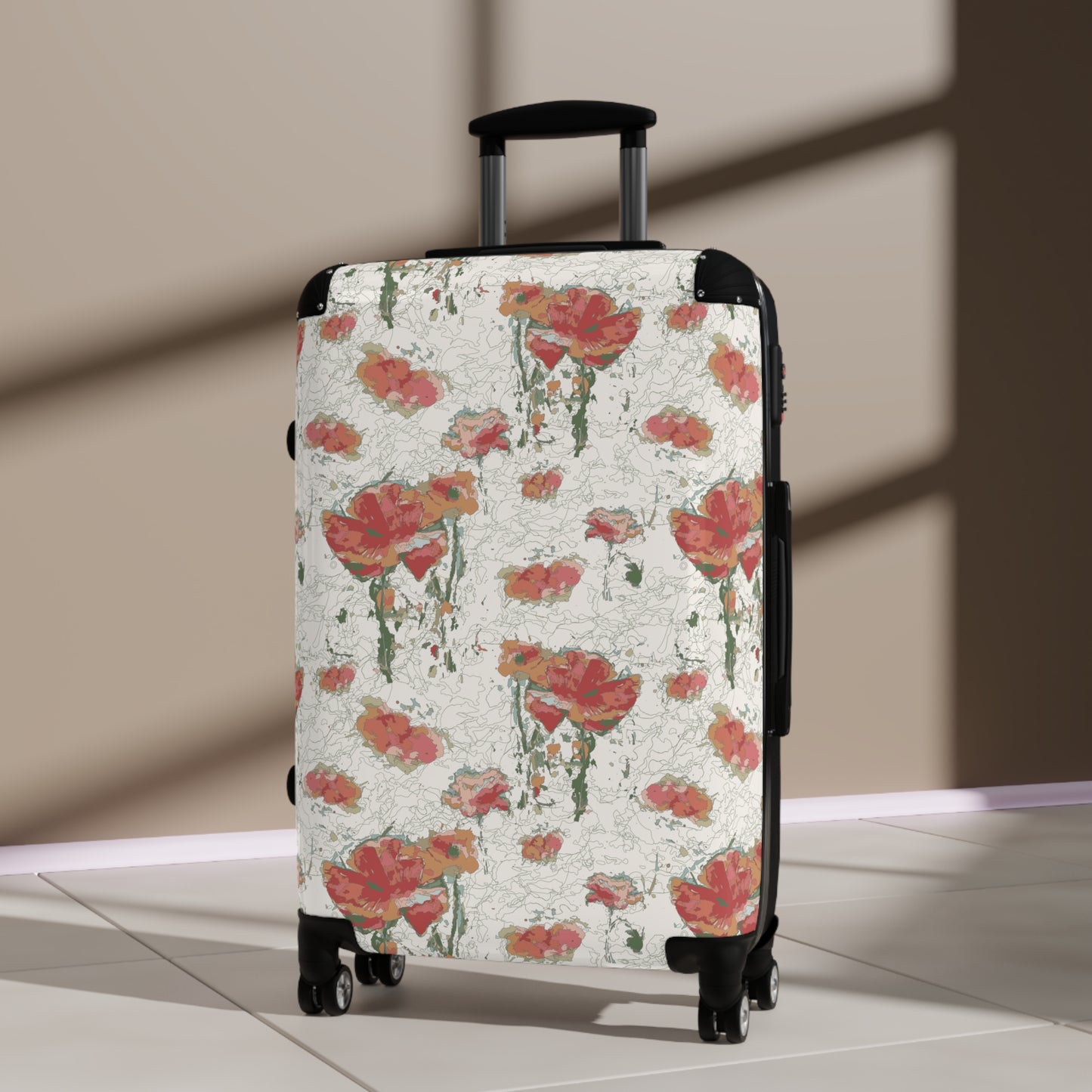 Orange Poppies Suitcase