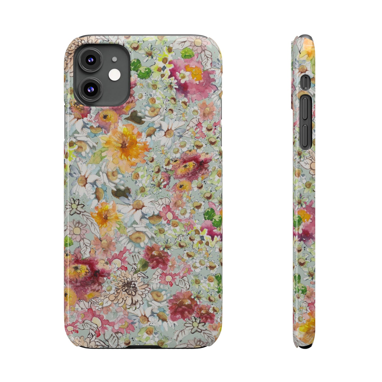 Farmhouse Floral Slim Phone Cases for iPhone