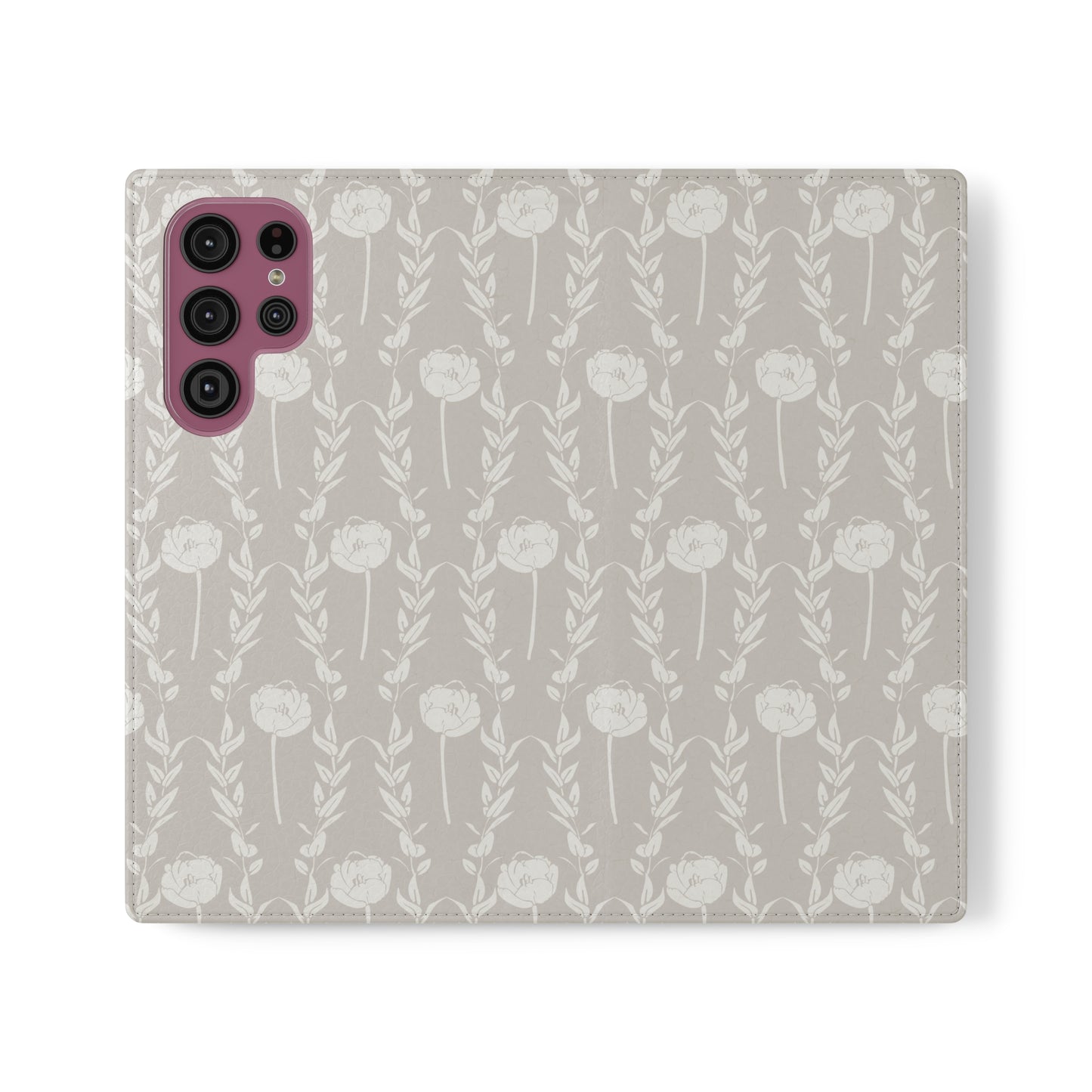 New Nouveau in Gray (Tulips) Flip Cases for Samsung