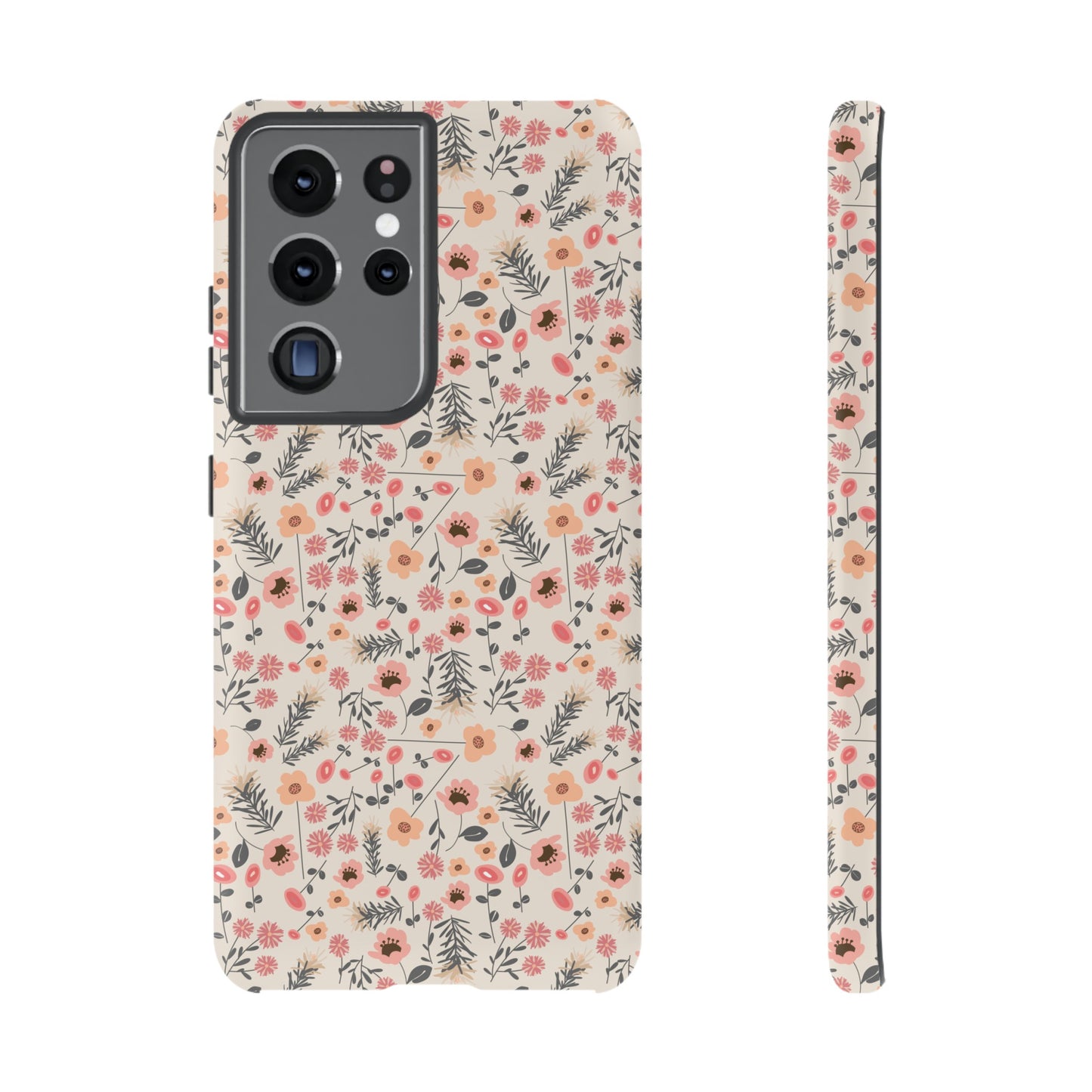 Peach and Cream Wildflowers Tough Cases for Samsung