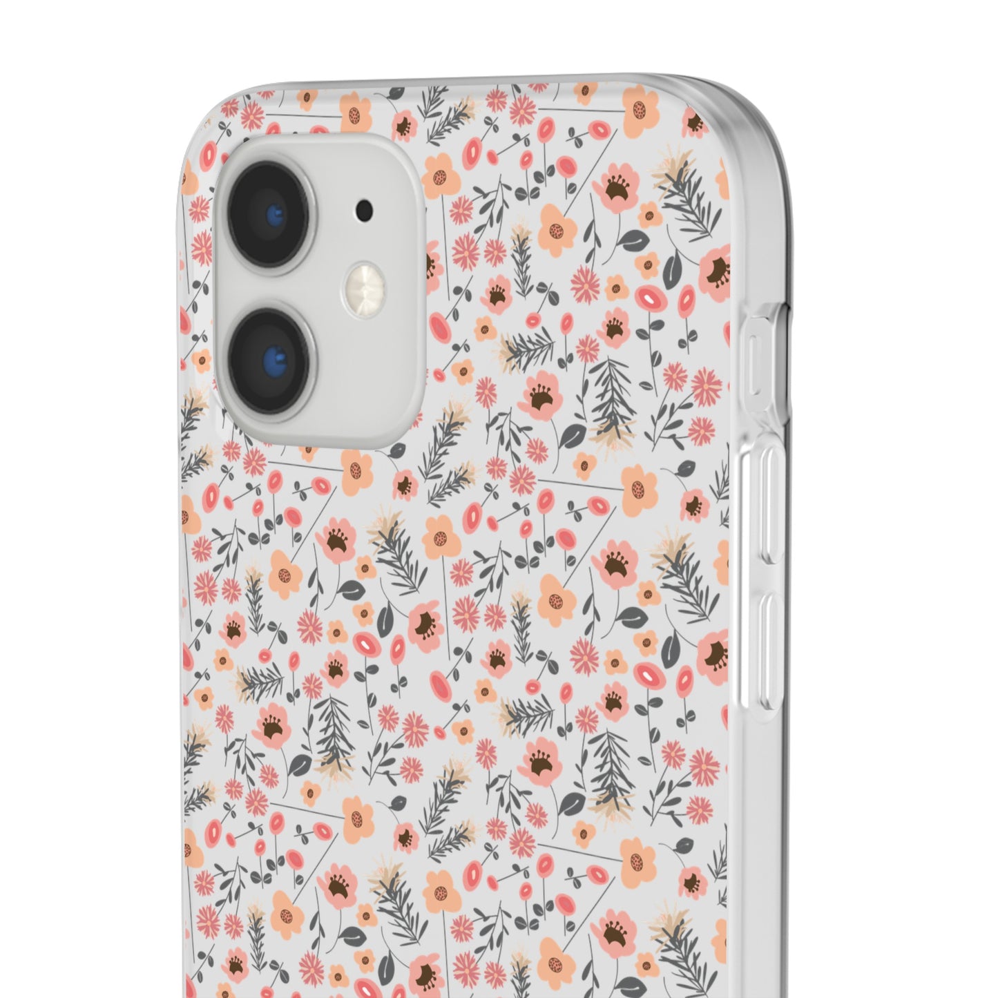 Peach Wildflowers Flexi Cases for iPhone