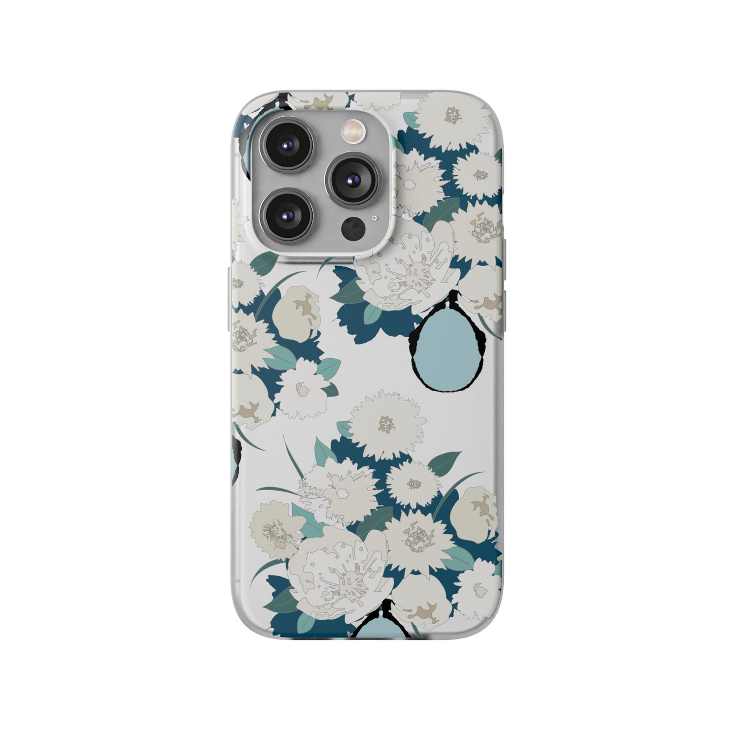 White Flowers in a Vase Flexi Cases for iPhone