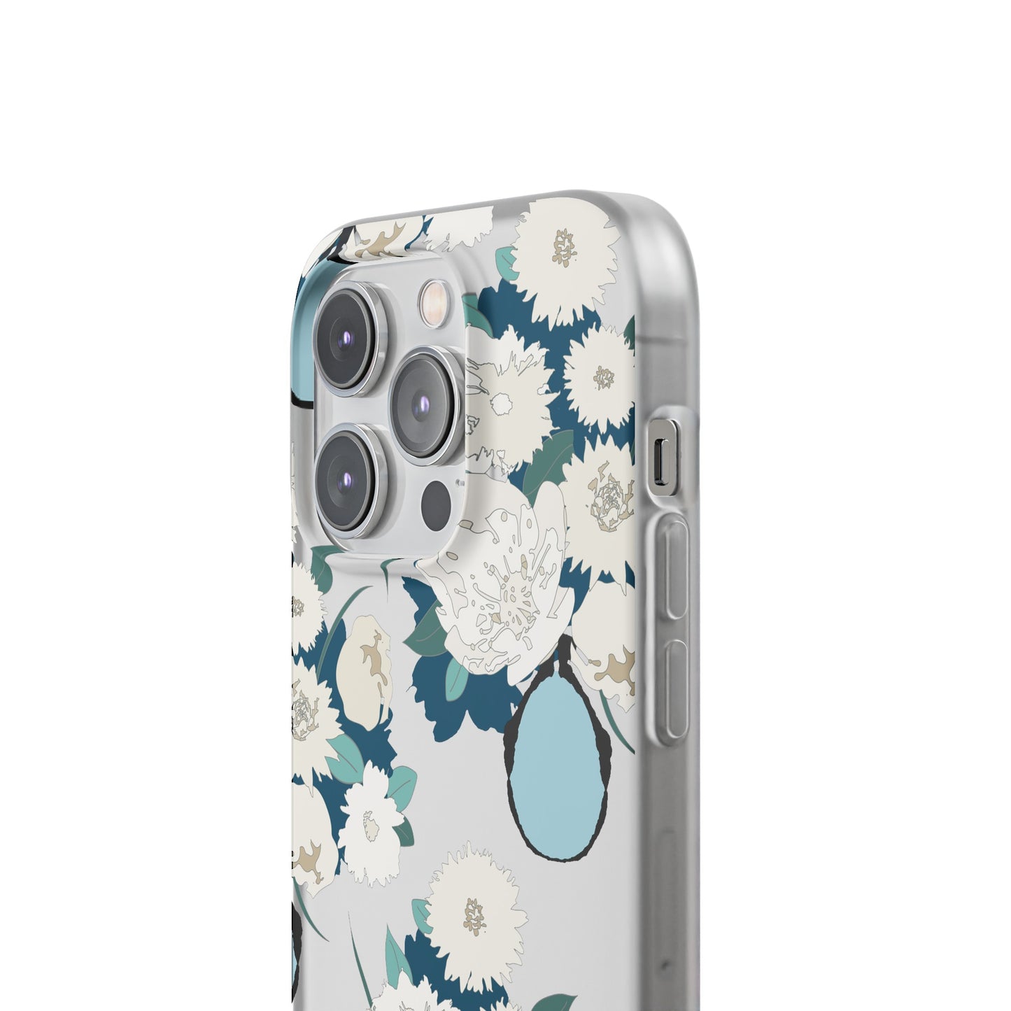 White Flowers in a Vase Flexi Cases for iPhone