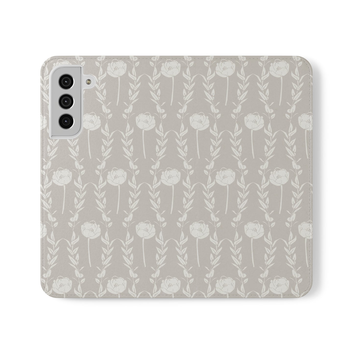 New Nouveau in Gray (Tulips) Flip Cases for Samsung