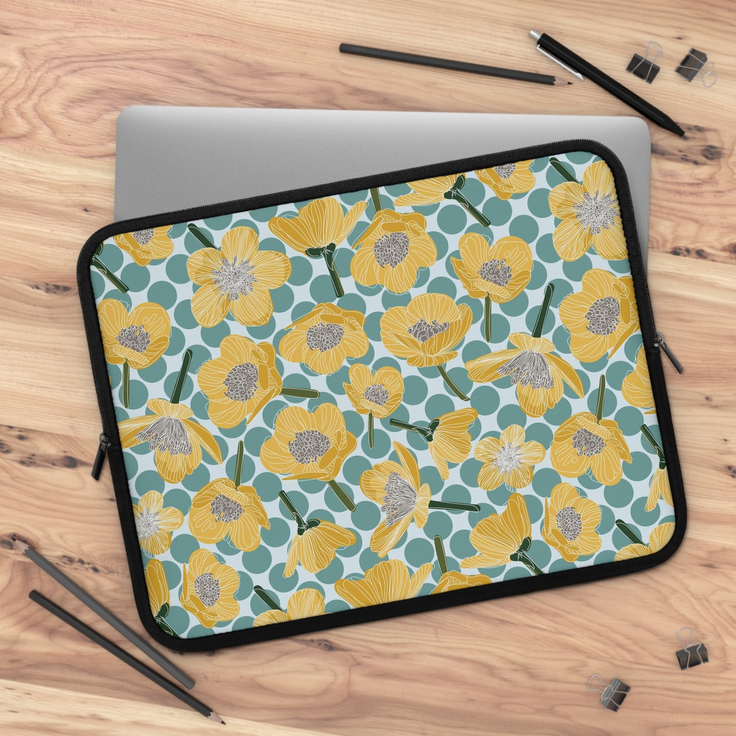 Buttercups and Polka Dots Laptop Sleeve