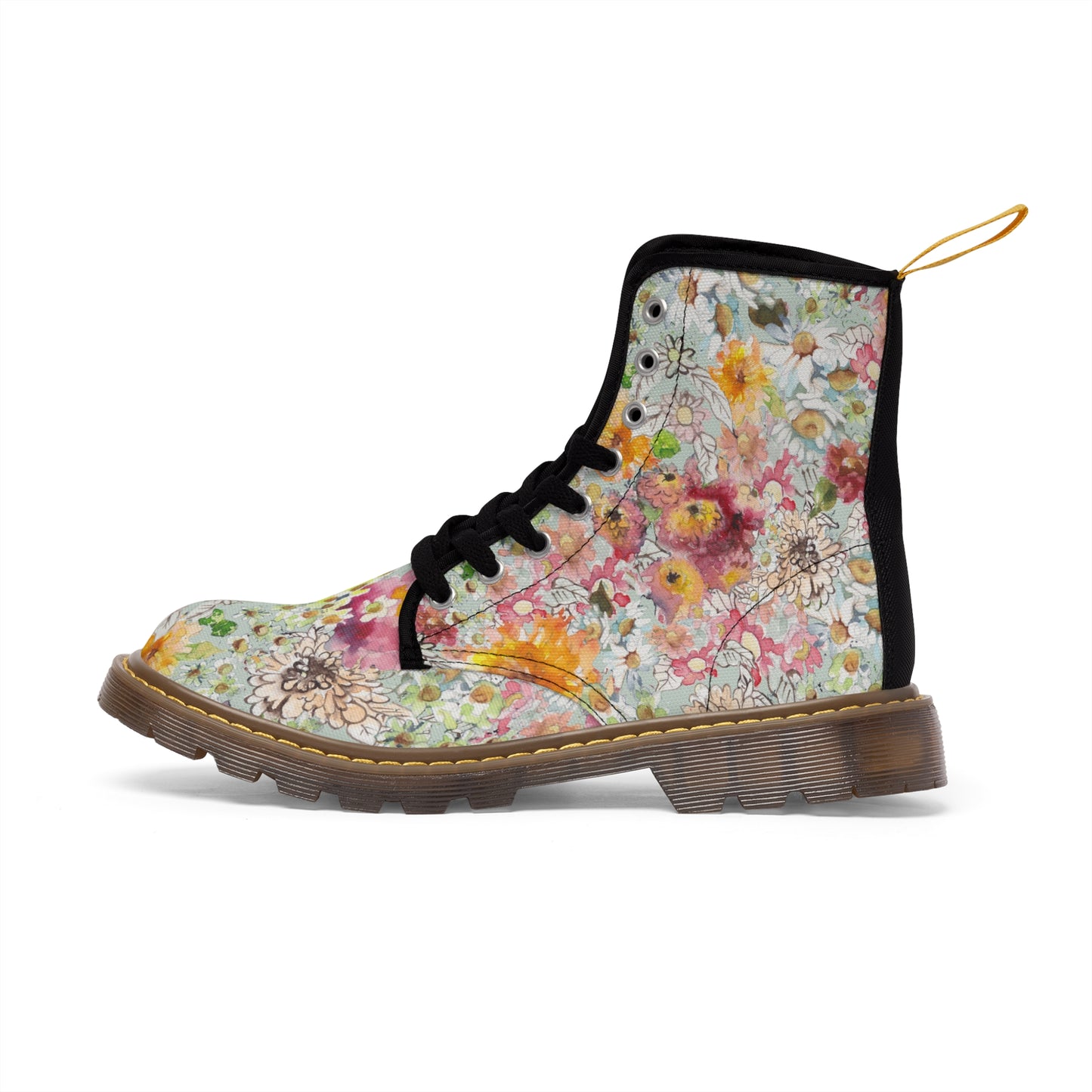 Farmhouse Floral Women's Canvas Boots