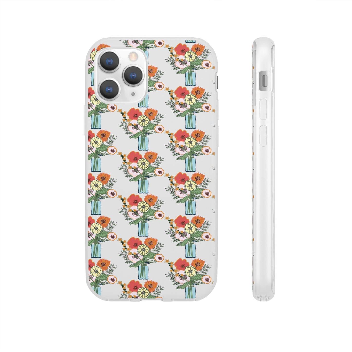 Colorful Flowers in a Vase Flexi Cases for iPhone