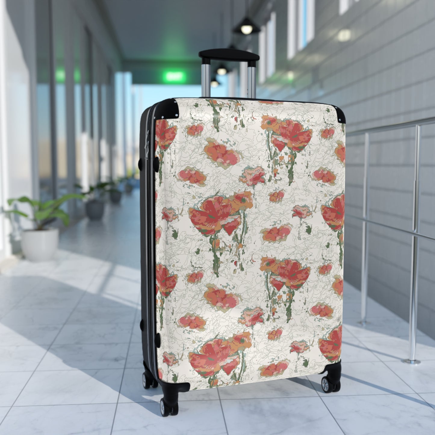 Orange Poppies Suitcase