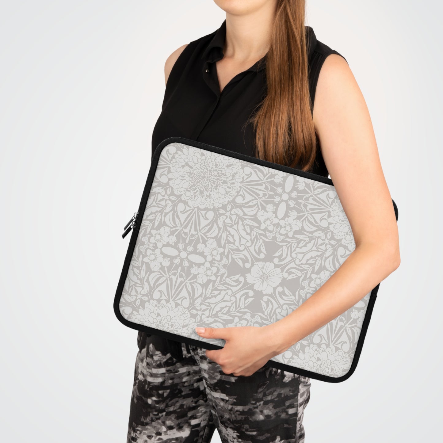 New Nouveau in Gray Laptop Sleeve