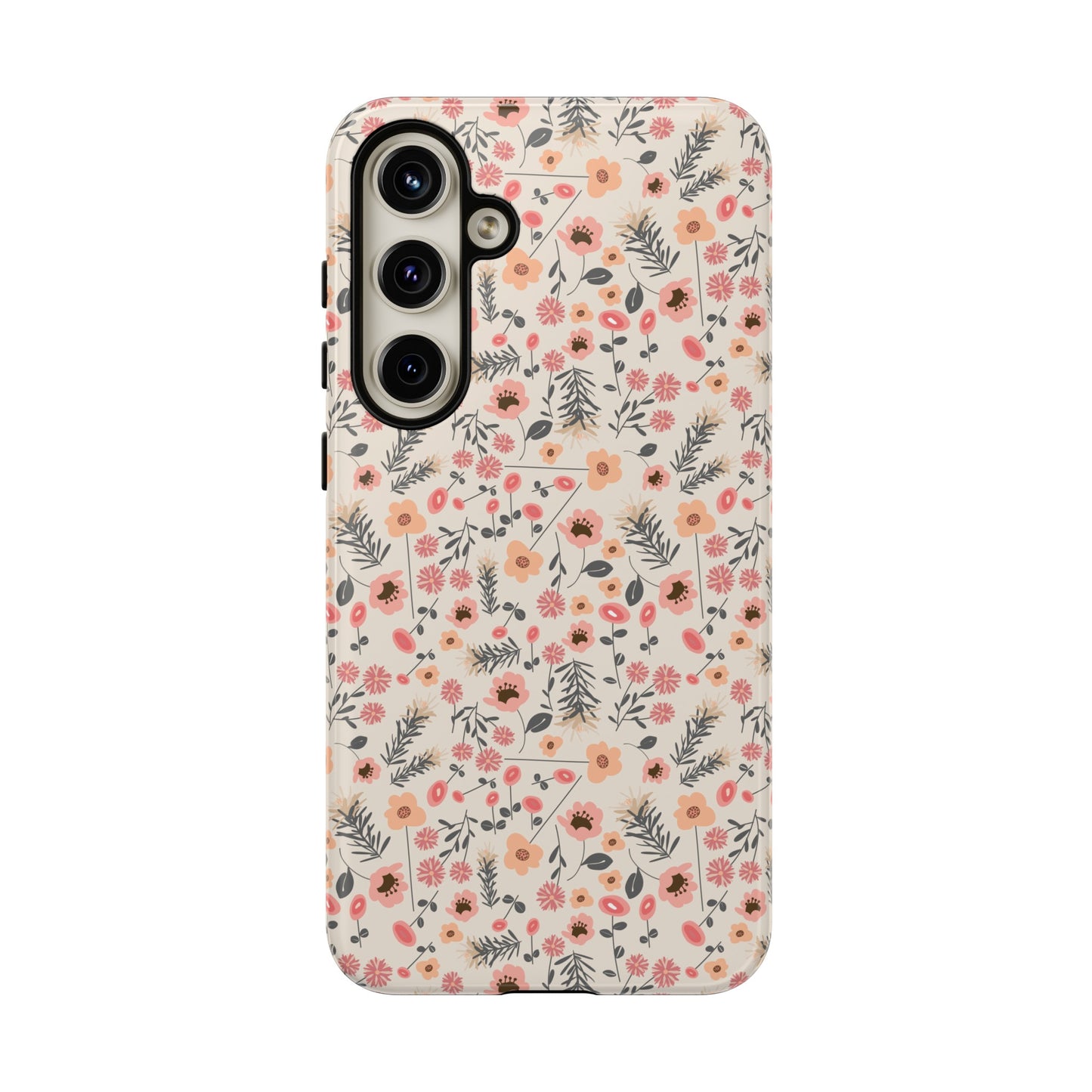 Peach and Cream Wildflowers Tough Cases for Samsung