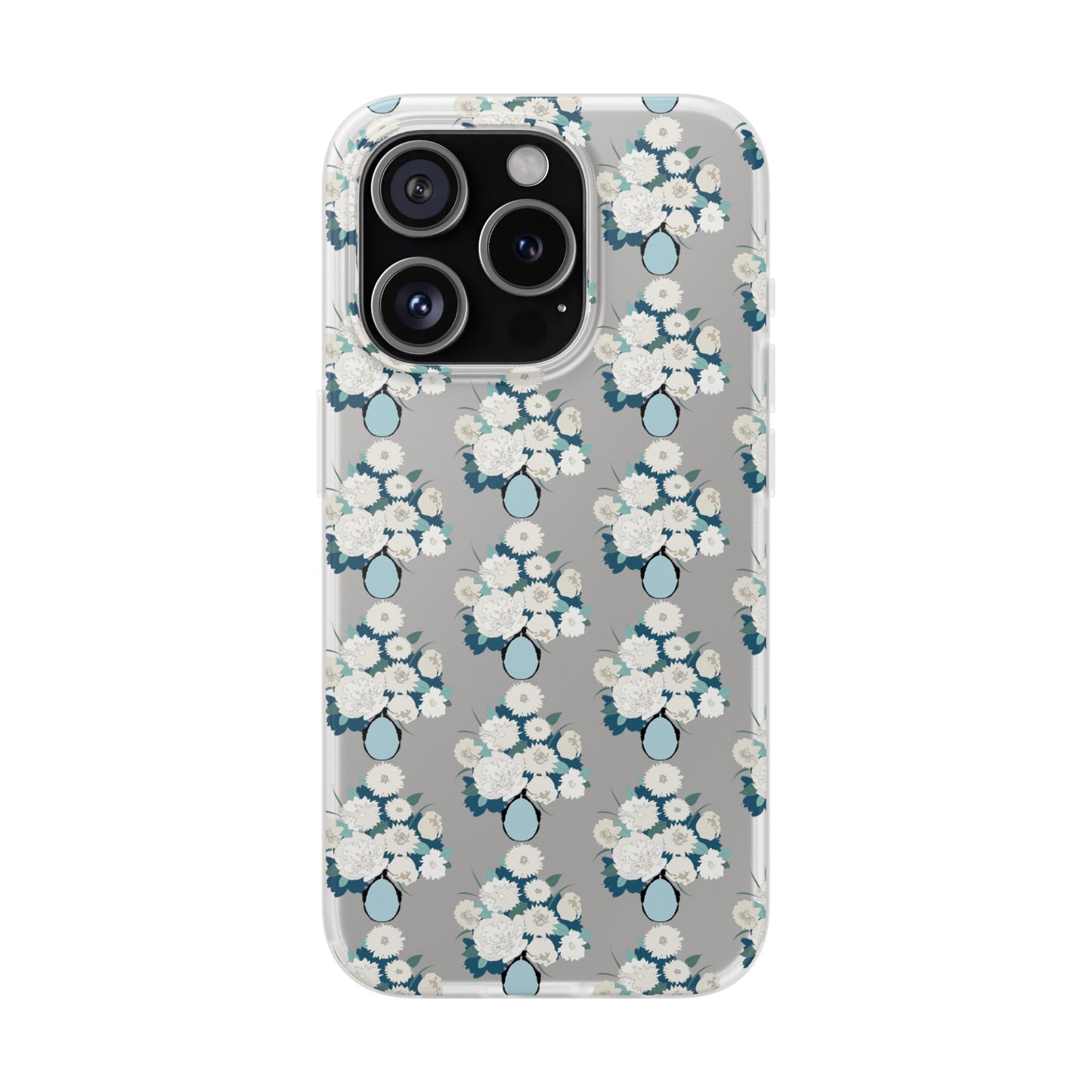 White Flowers in Vase Flexi Cases for iPhone