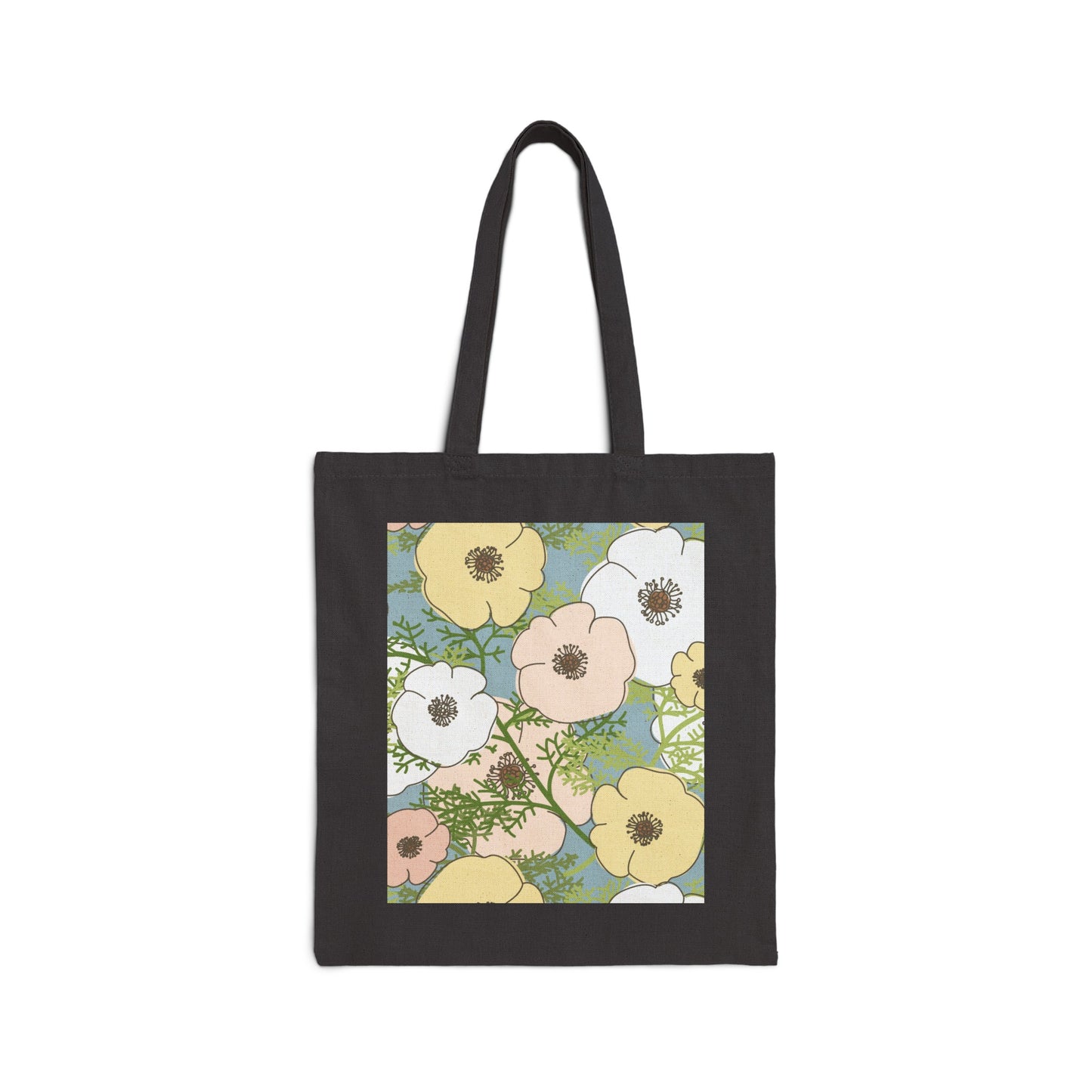 Playful Poppies Cotton Canvas Tote Bag