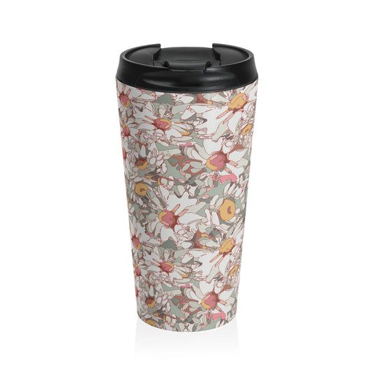 Daisies Stainless Steel Travel Mug